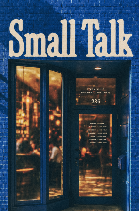 NAMING  |  BRAND  |  BRAND APPLICATIONS  |  MERCHANDISE    Small Talk Wine Bar