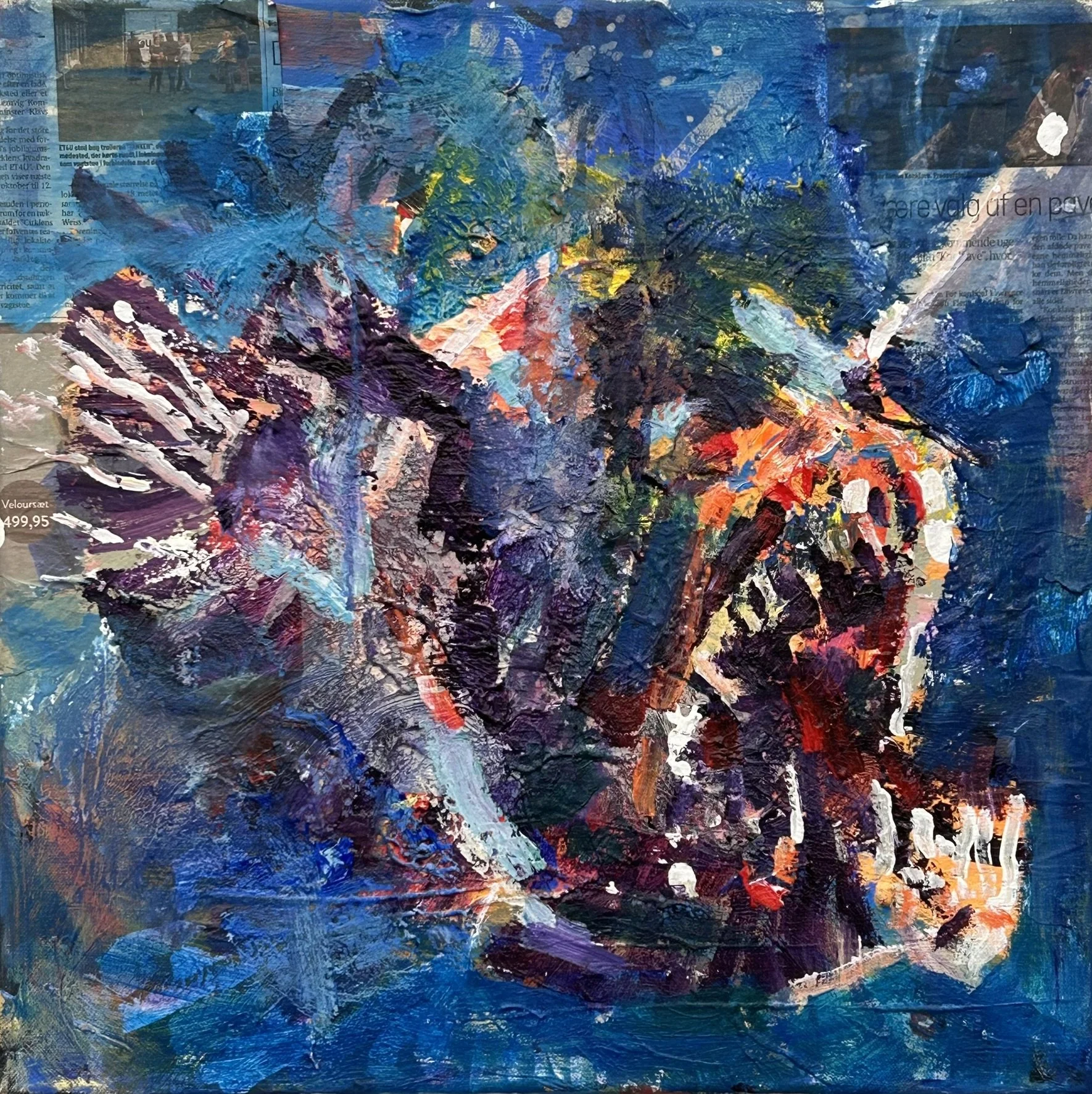 "Havets vrede 4. Fra Marianerdytbet"    2026    acryl på lærred    40 x 40 cm