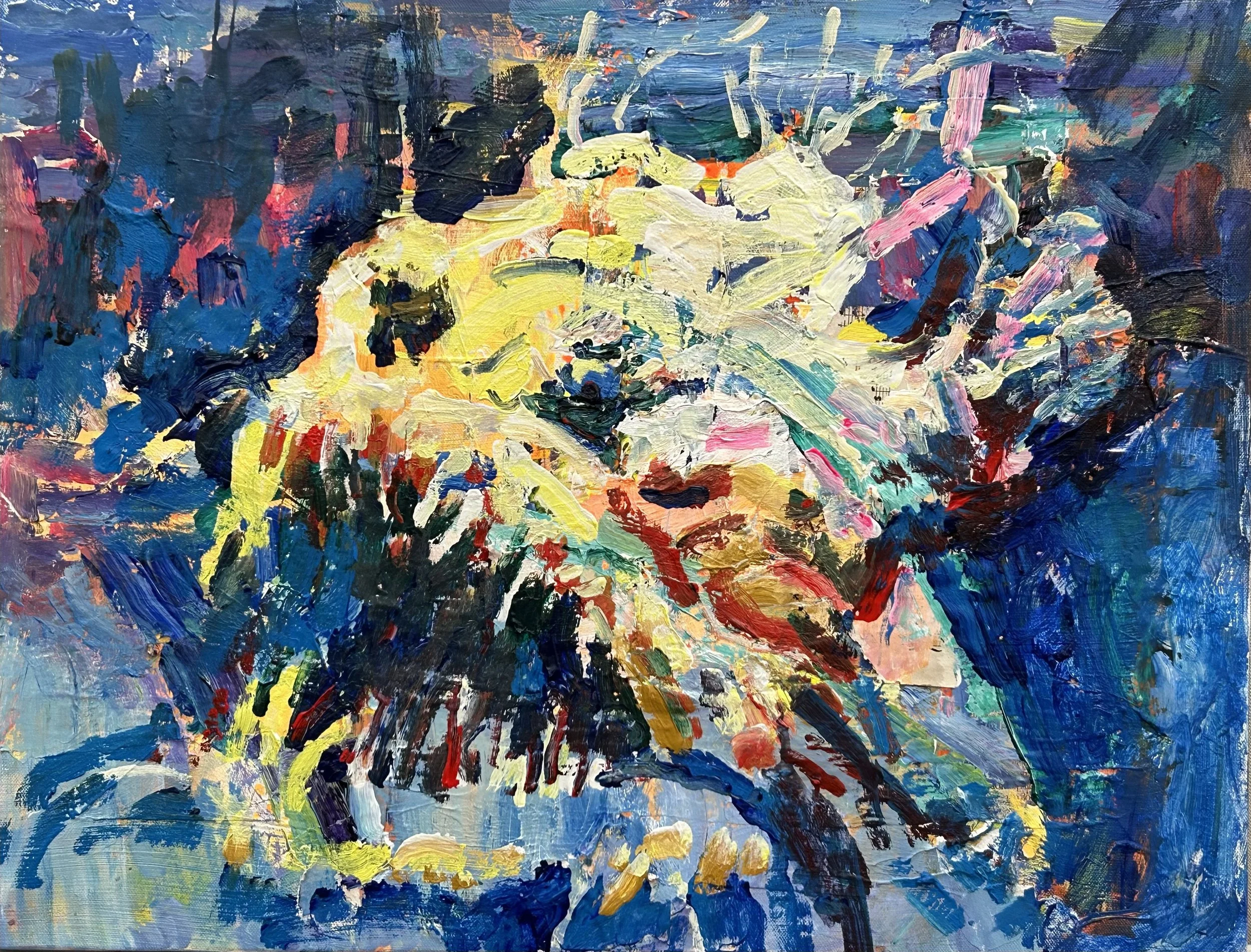 "Havets vrede 6. Fra Marianerdybet"    2026    acryl på lærred    46 x 60 cm