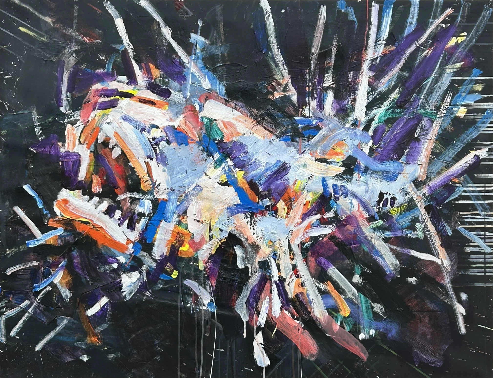 "Havets vrede 5. Fra Marianerdybet"    2026    acryl på lærred    100 x 130 cm