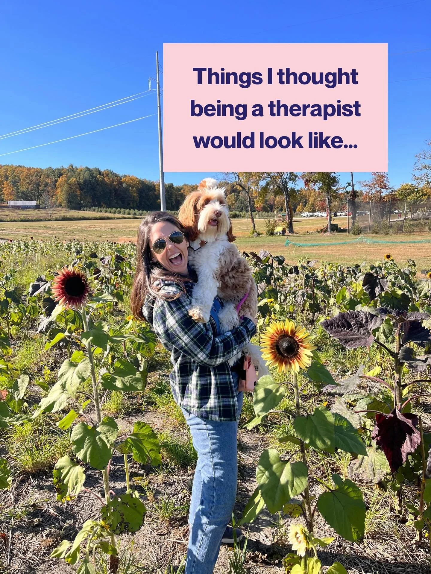 When I started as a therapist, I pictured serene music, profound insights, and endless emotional wisdom. 
In reality,  it&rsquo;s more like: cold coffee, the occasional Charlotte bark, and two humans doing their best to show up honestly. ☕💛

It&rsqu