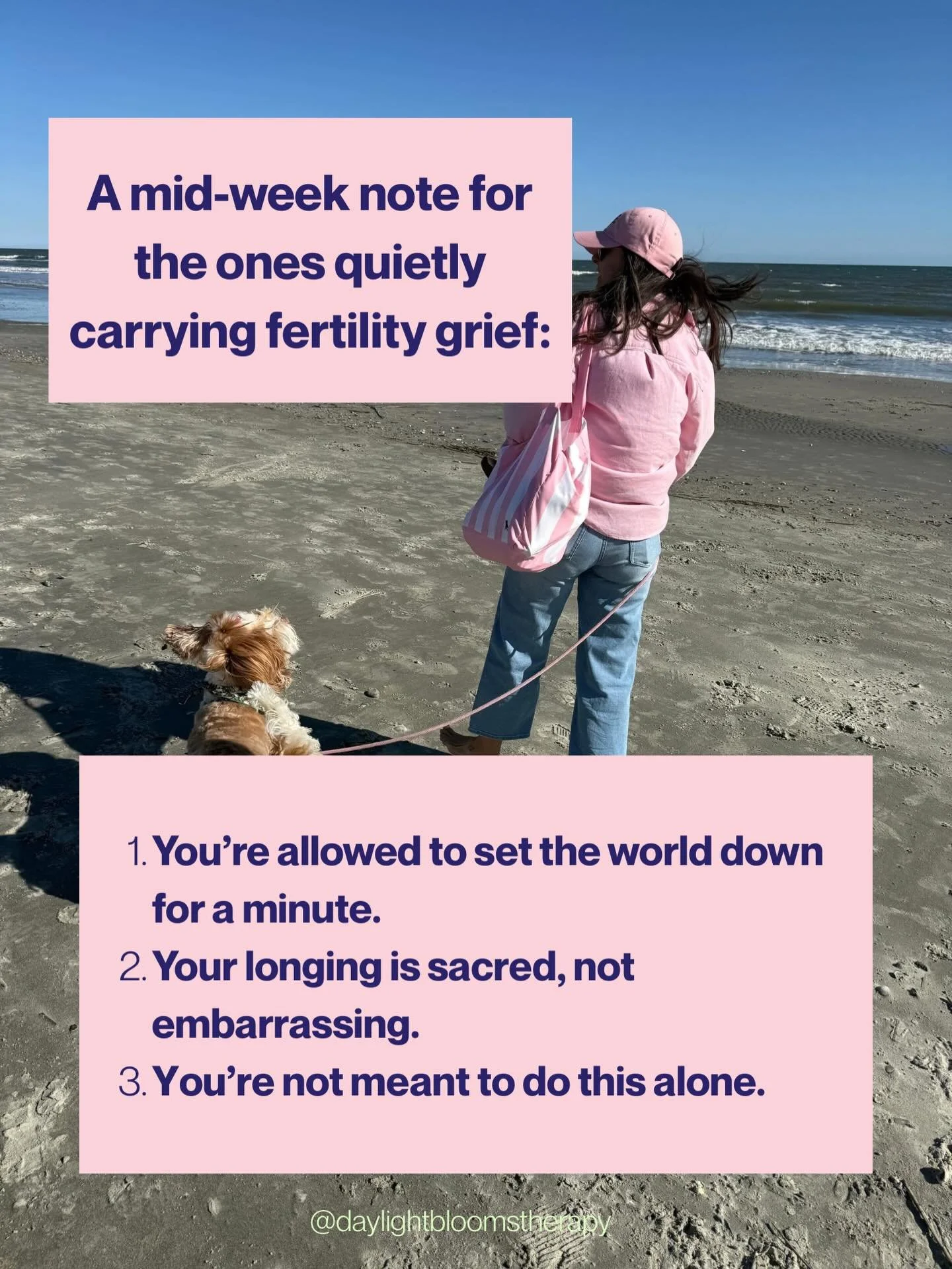 Some mid-week softness for anyone quietly carrying fertility grief right now. Maybe this week has felt heavier than you expected&hellip; Maybe your heart is tired from hoping&hellip; Or maybe you&rsquo;re simply holding more than anyone around you ca