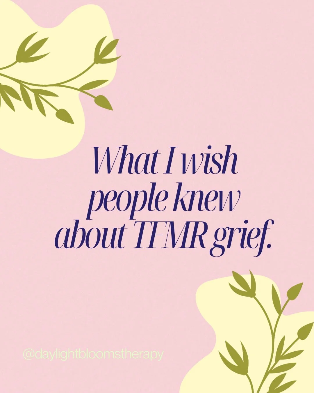 TFMR grief is some of the loneliest grief there is. Not because the love wasn&rsquo;t real, but because the world often doesn&rsquo;t have language for it.

And right now, it&rsquo;s even harder. What was once a private, devastating decision made bet
