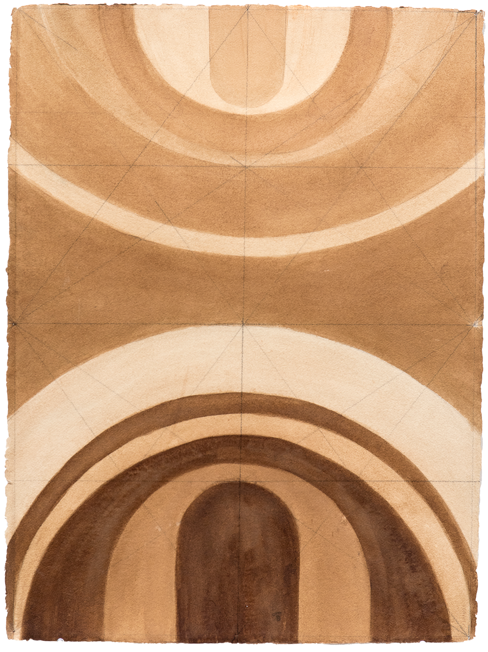 Tela di pietra #3 (Stone scrim), Ink wash and graphite on Arches paper, 30 x 22", 2012