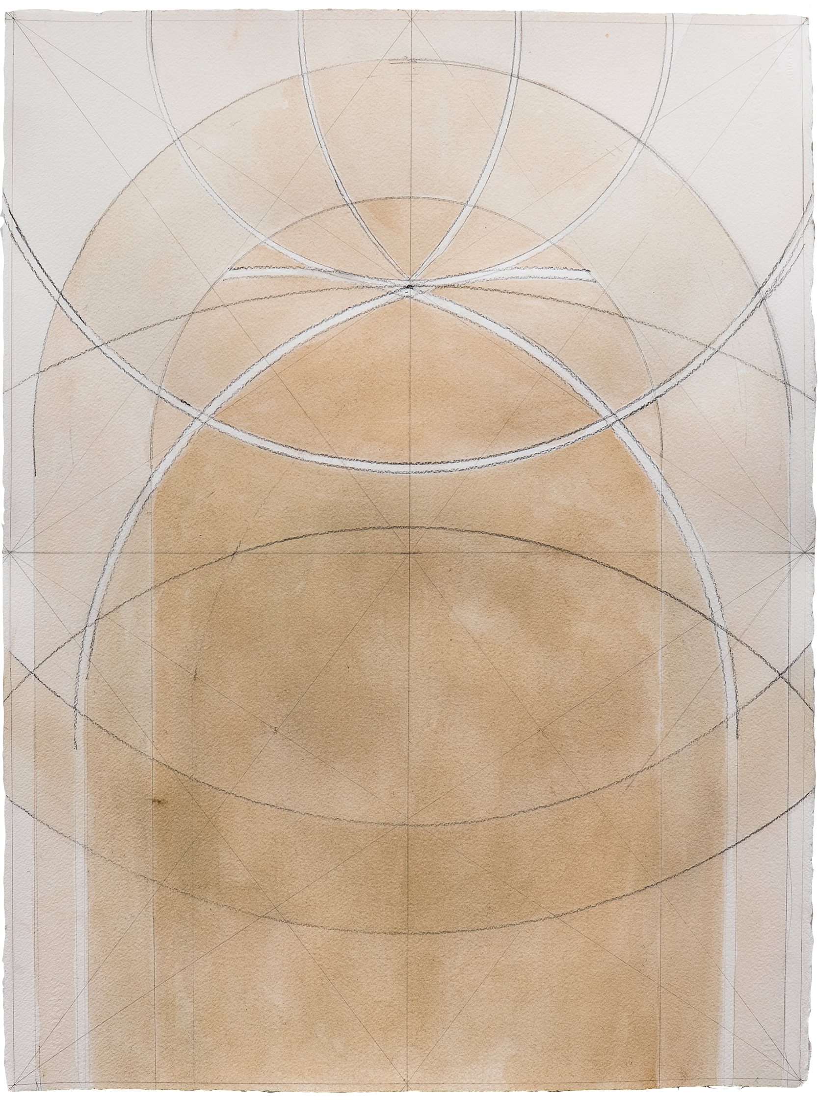 Tela di pietra #12 (Stone scrim),
Ink wash and graphite on Arches paper,
30x22”, 2025
