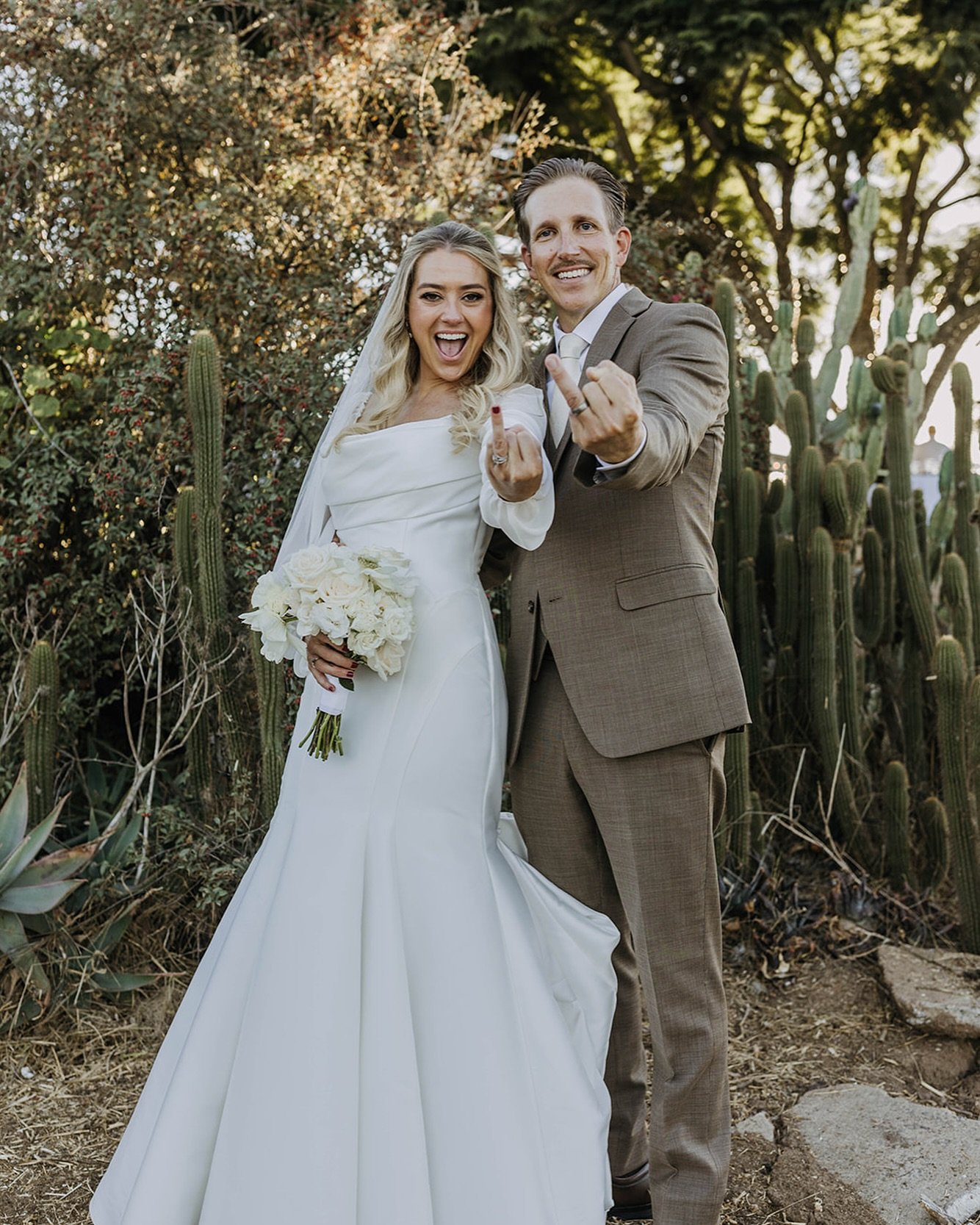 Newlyweds 🌵💍☀️🤍🌾

Venue: Private Estate
Photography: @sabrinalynnphoto 
Planner: @perfectoccasionevents 
DJ: @endlesssummerdjs 
Rentals @outdoorluxuryevents
