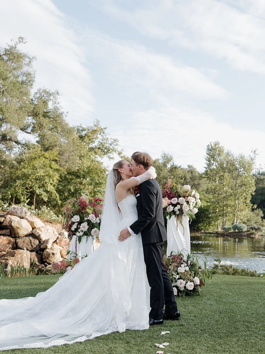 Mr. &amp; Mrs. Hombrecher✨

Vendor Team: 
Wedding Planner @perfectoccasionevents 
Venue @monserateweddings @monseratewinery 
Photographer @cassidyophotos 
Florist @_madeforyouflowershop_ 
DJ @secondsong_official
MUA @shelbyhenrymua 
Hair @latishamarc