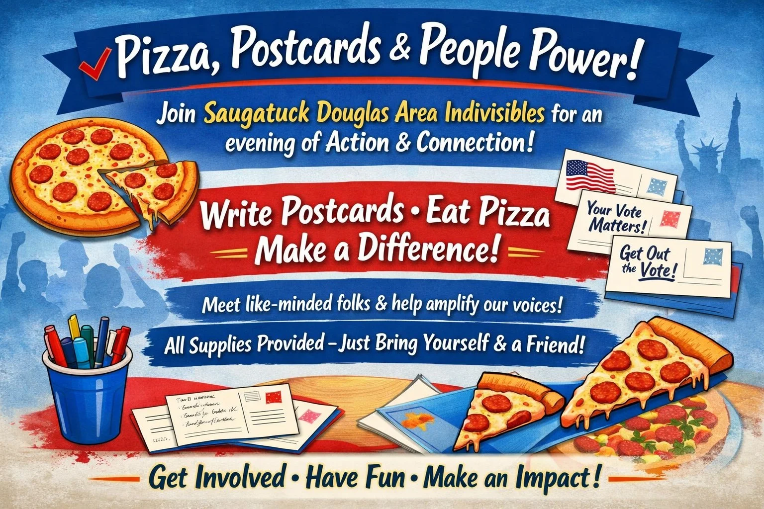 Pizza, Postcards &amp; People Power