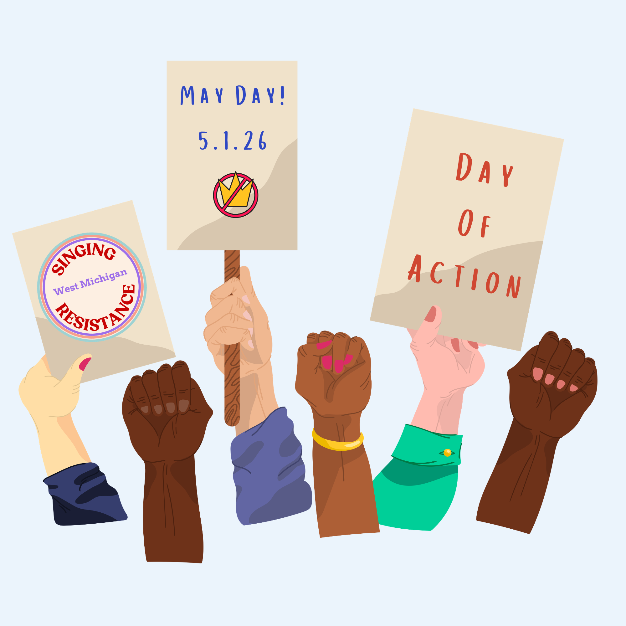 Holland Zeeland Indivisible            Raising Our Voices On May 1st!