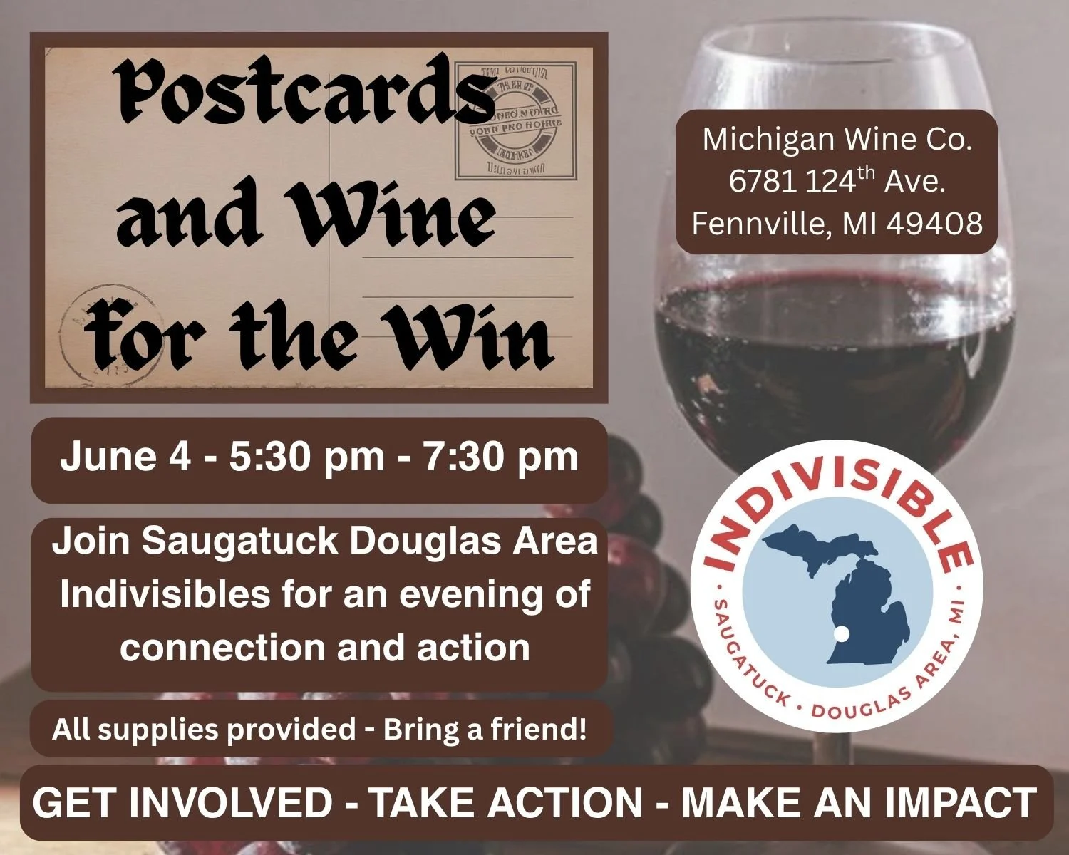 Postcards &amp; Wine for the win!