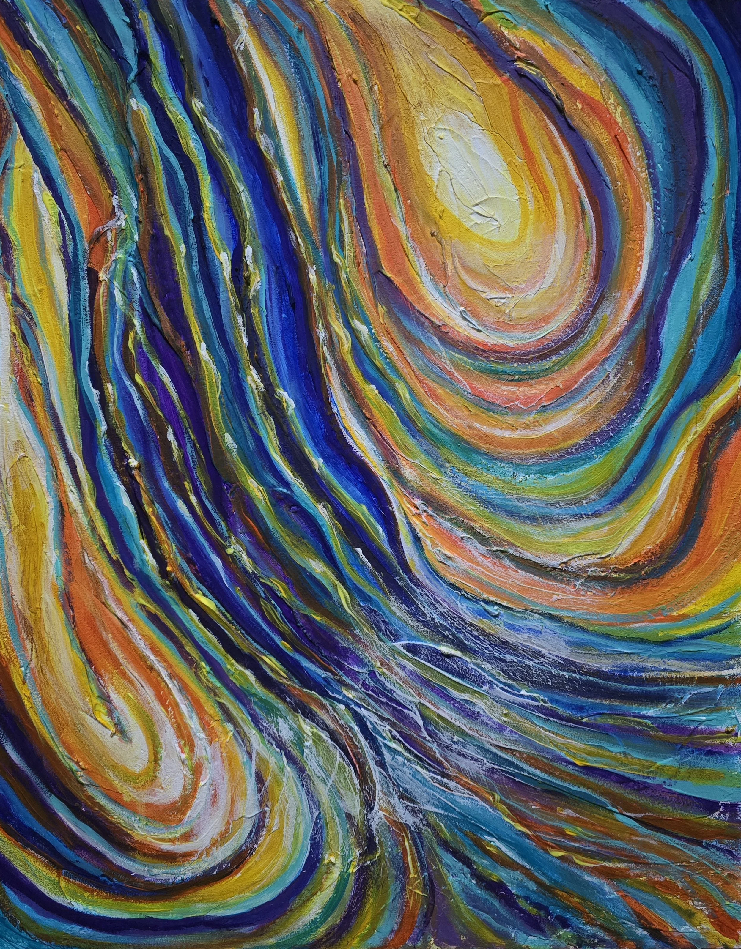 Valentina Ritorova
Riga, Latvia
"Gateway to Infinity," 2025
Acrylic & texture paste on cardboard
19.7 x 15.8 in