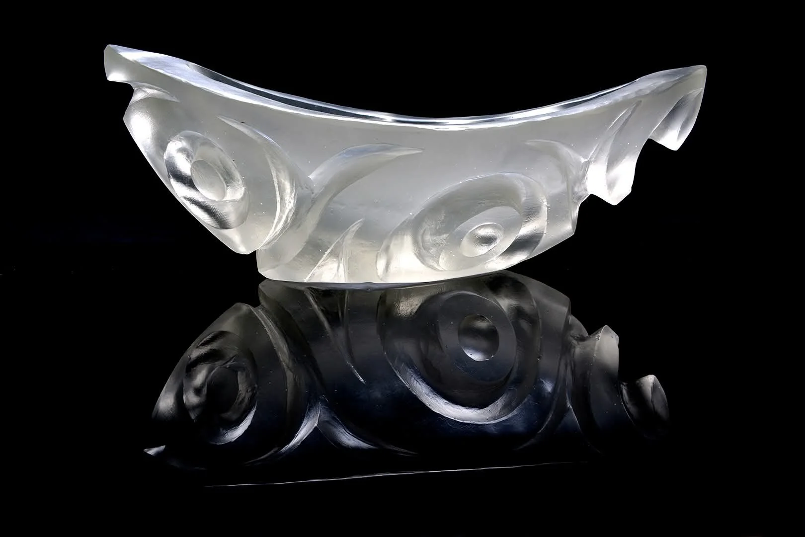 Steve Jensen
Seattle, Washington
"Ice Vessel," 2026
Sculpture; Cast lead crystal
9 x 11 in