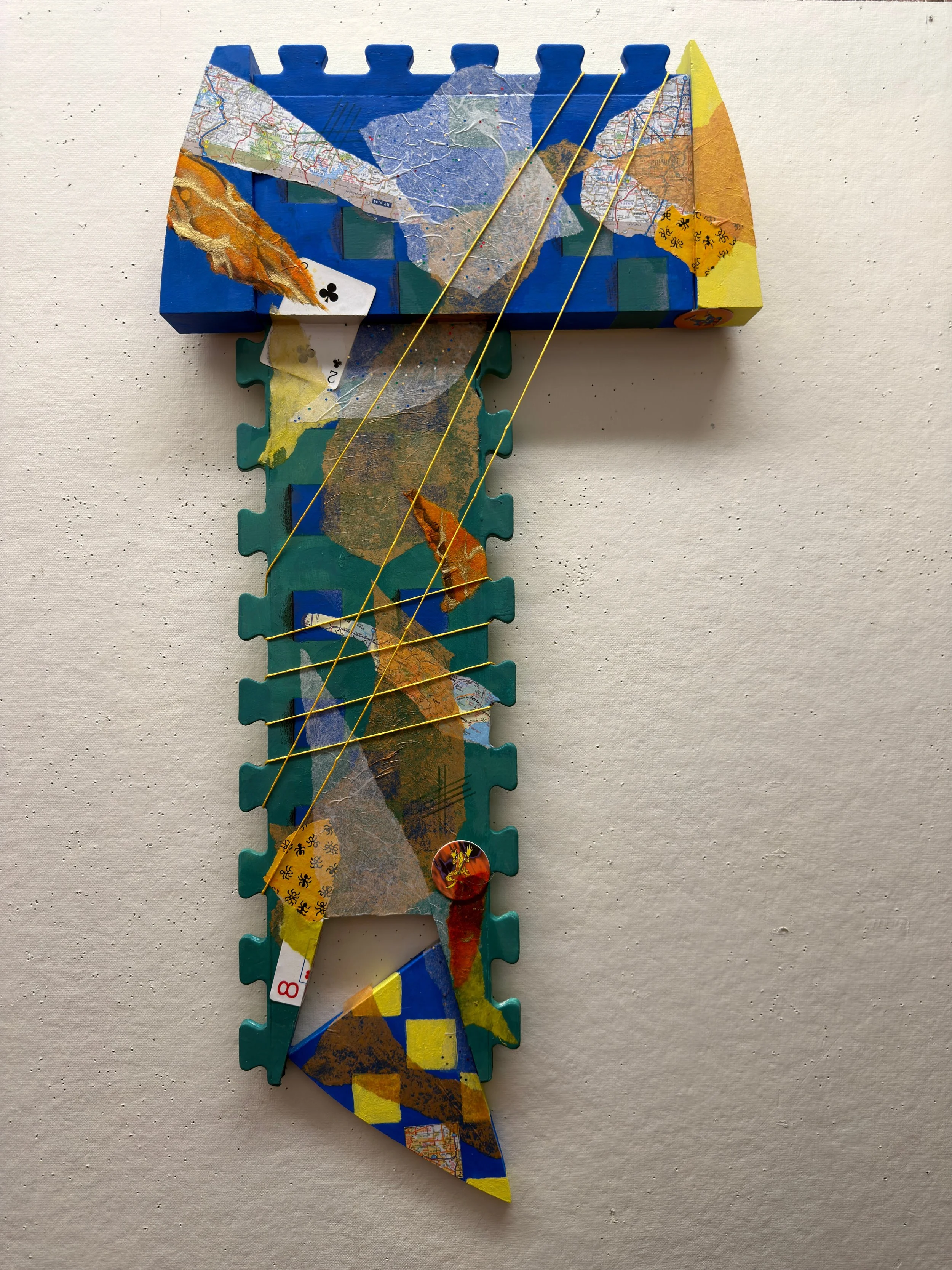 Remmi (Andrea) Franklin - Milton, Massachusetts  - "Scrap #10” 
Mixed media
14 × 22 in