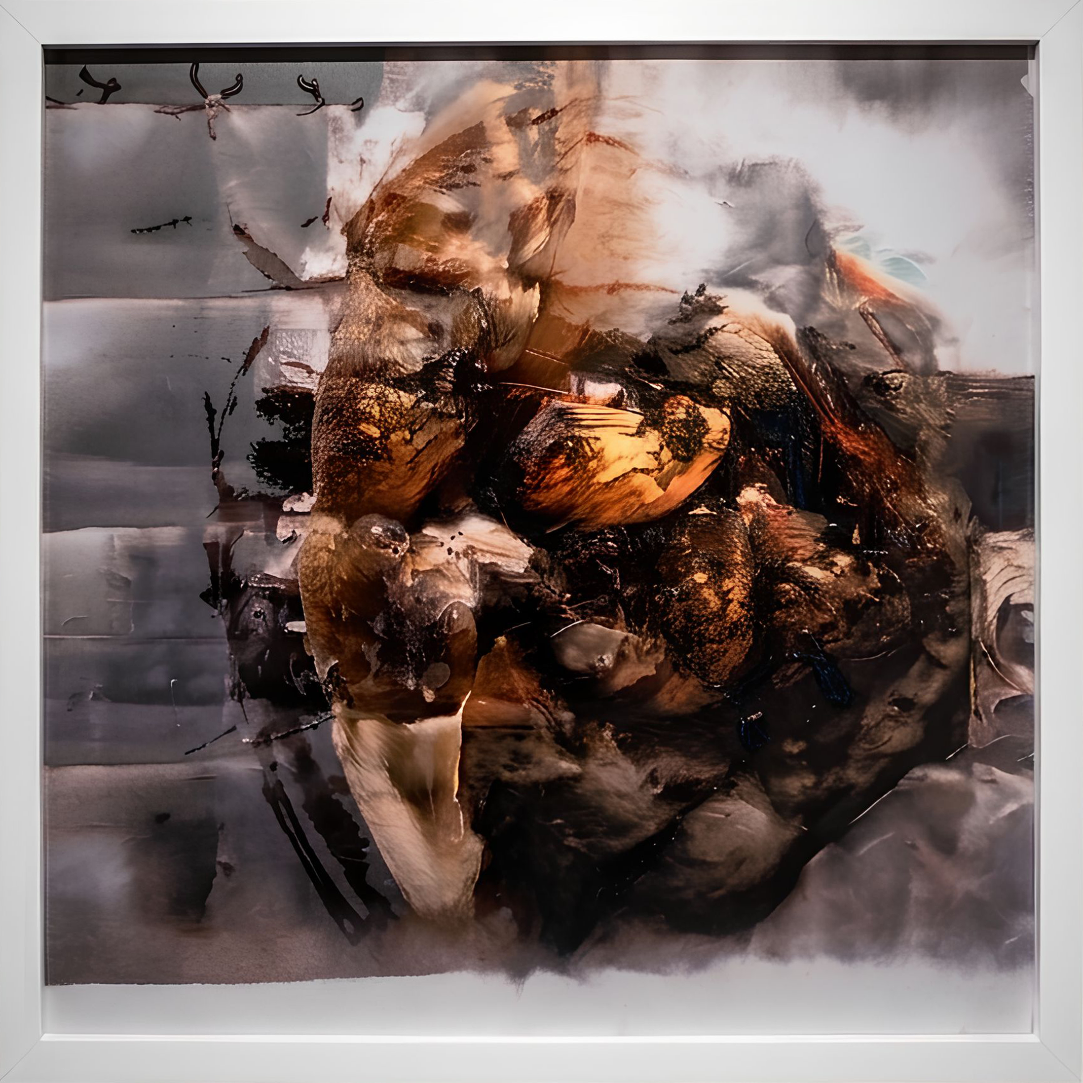 GAURAV DUA - "0 0 0 - 1 1 5” 
Textured print on Acrylic
24 x 24 in