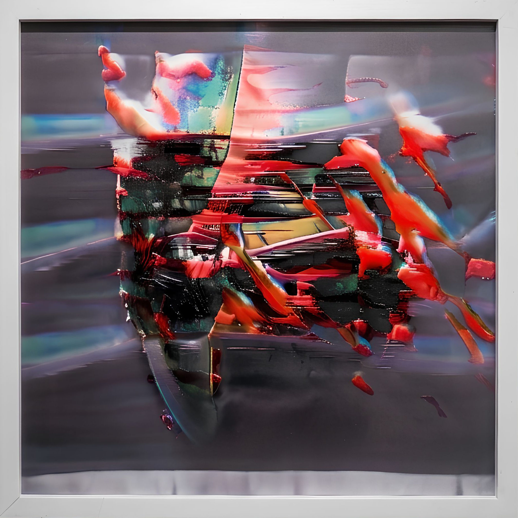 GAURAV DUA - "0 1 1 - 0 1 6” 
Textured print on Acrylic
24 x 24 in