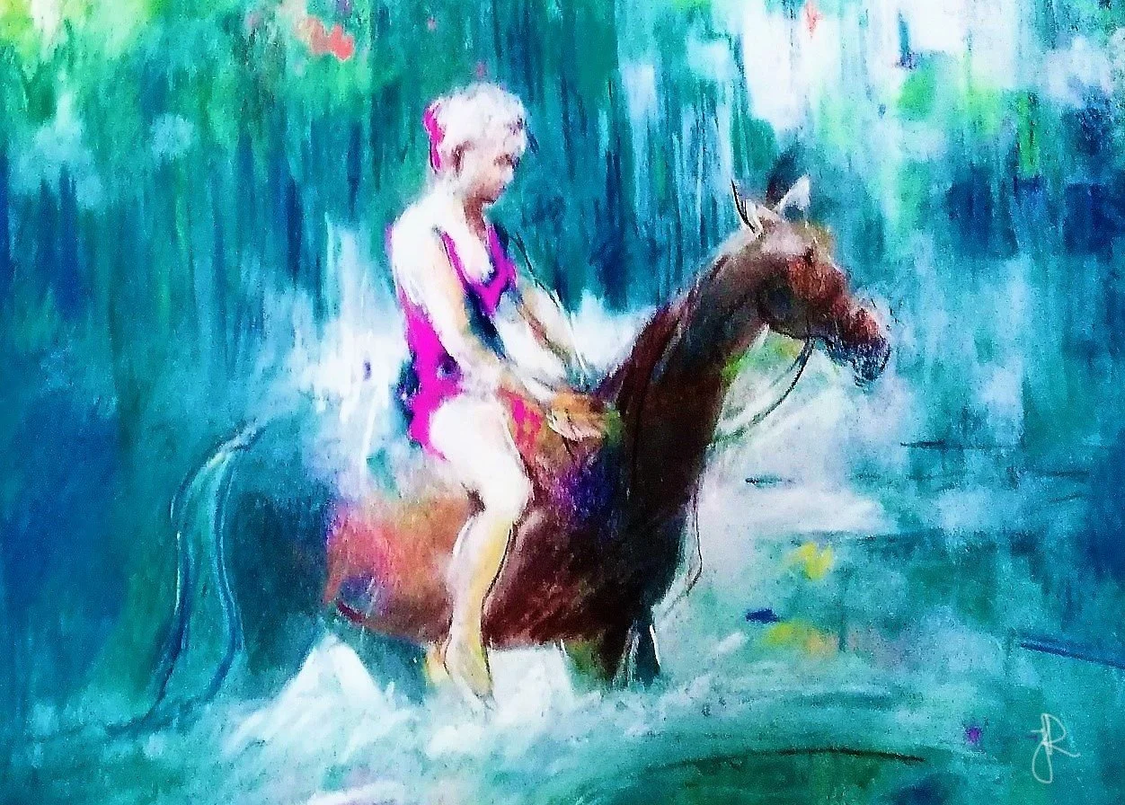 “Rain forest”, dry pastels. 50 x 70 cm