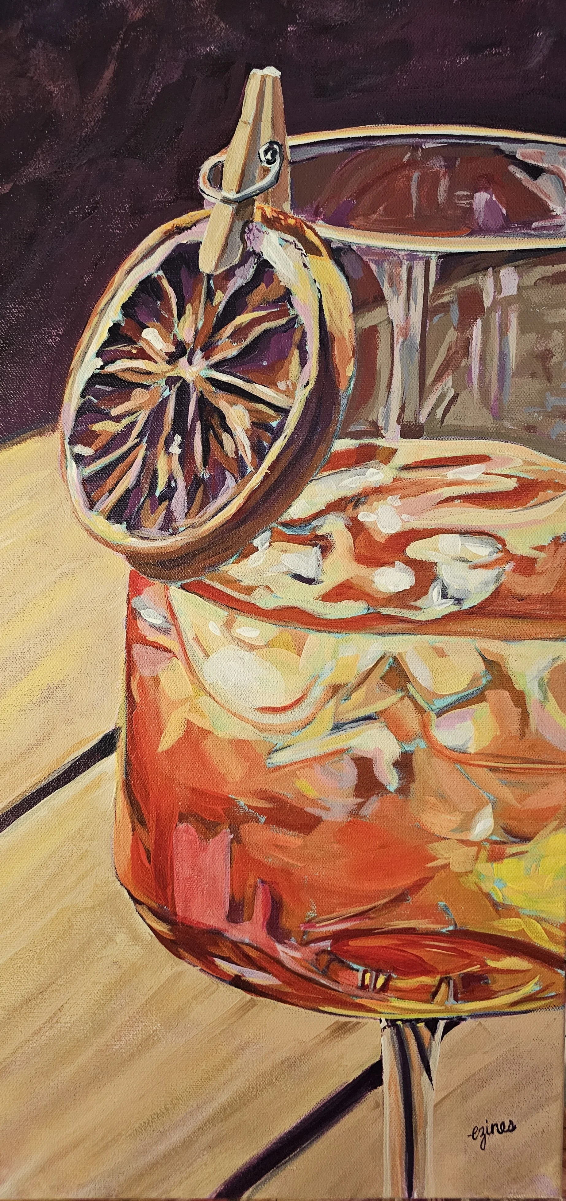 "The Spritz," 2025 Acrylic, wrapped canvas 12 X 24 in