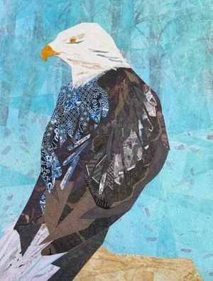 Kathy Bodycombe - 

Ojai, California. 
"Bald Eagle" 
Mixed Media - paper, ink, acrylic paint, marker, graphite
20 x 16 in