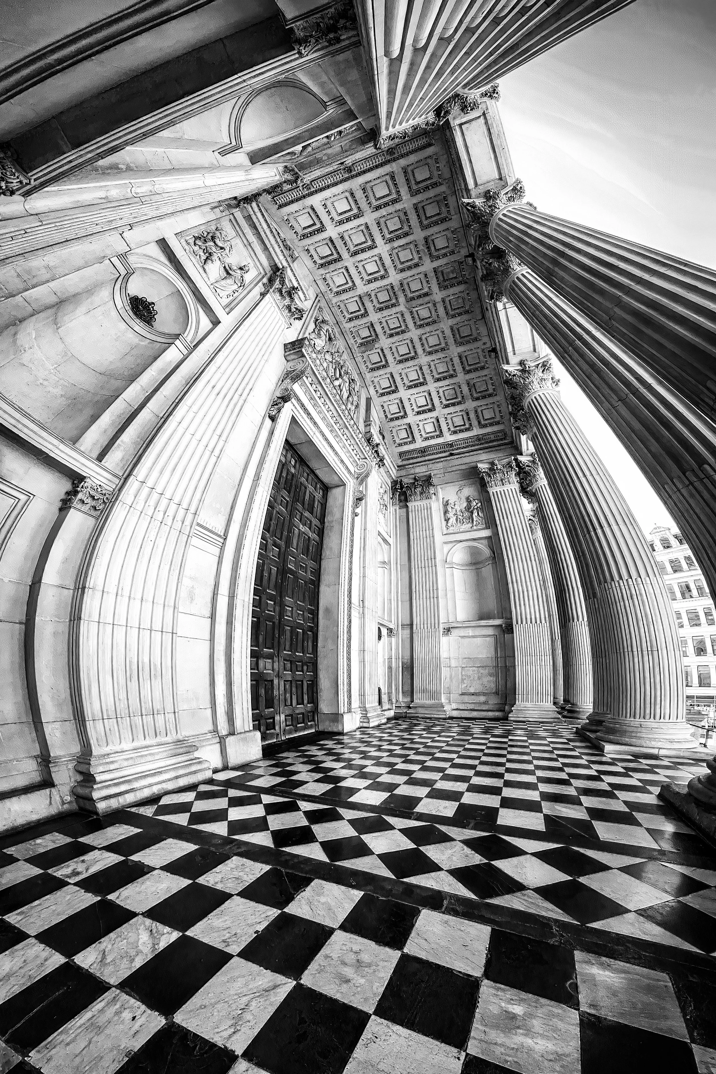 “Space Warp at St Paul’s Cathedral,” 12 x 18 in, photography, archival pigment print.