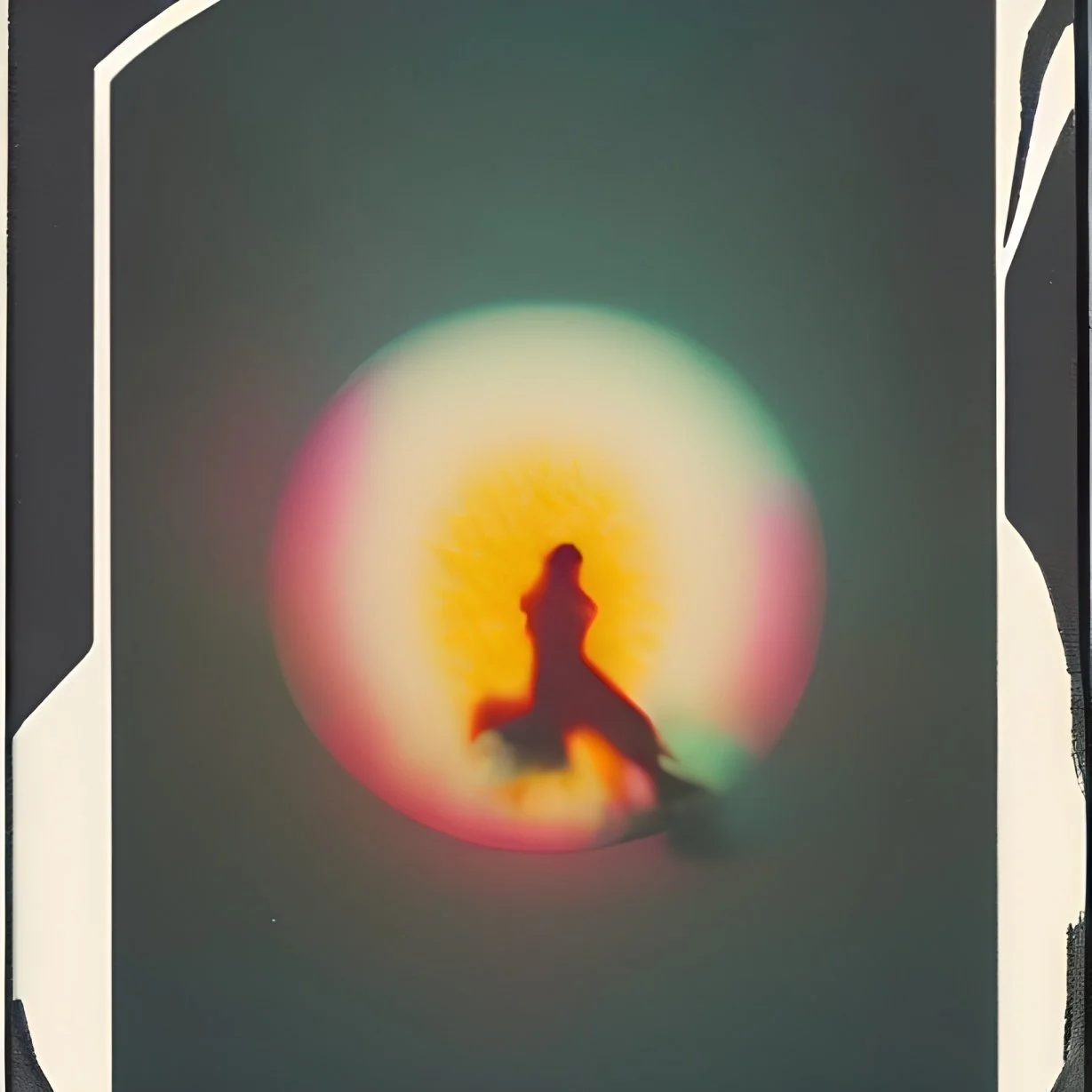 Alex Ewin - 
Tennessee. 

"Woman Moon Earth Background Calamity" 
Halftone Polaroid, Digital Print
8 x 10 cm