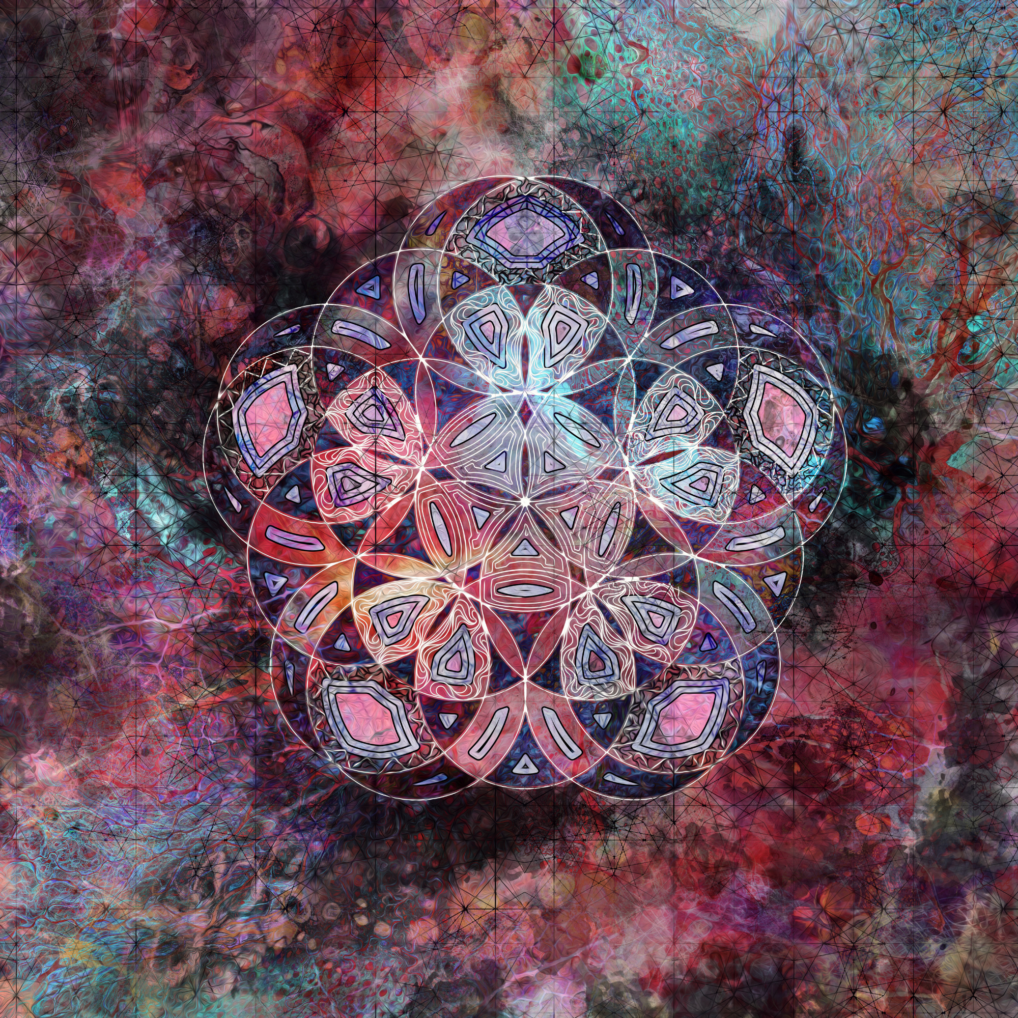 Mischa Matheis - 
France.

"5 Flower" 
Digital Painting (print)
100 x 100 cm