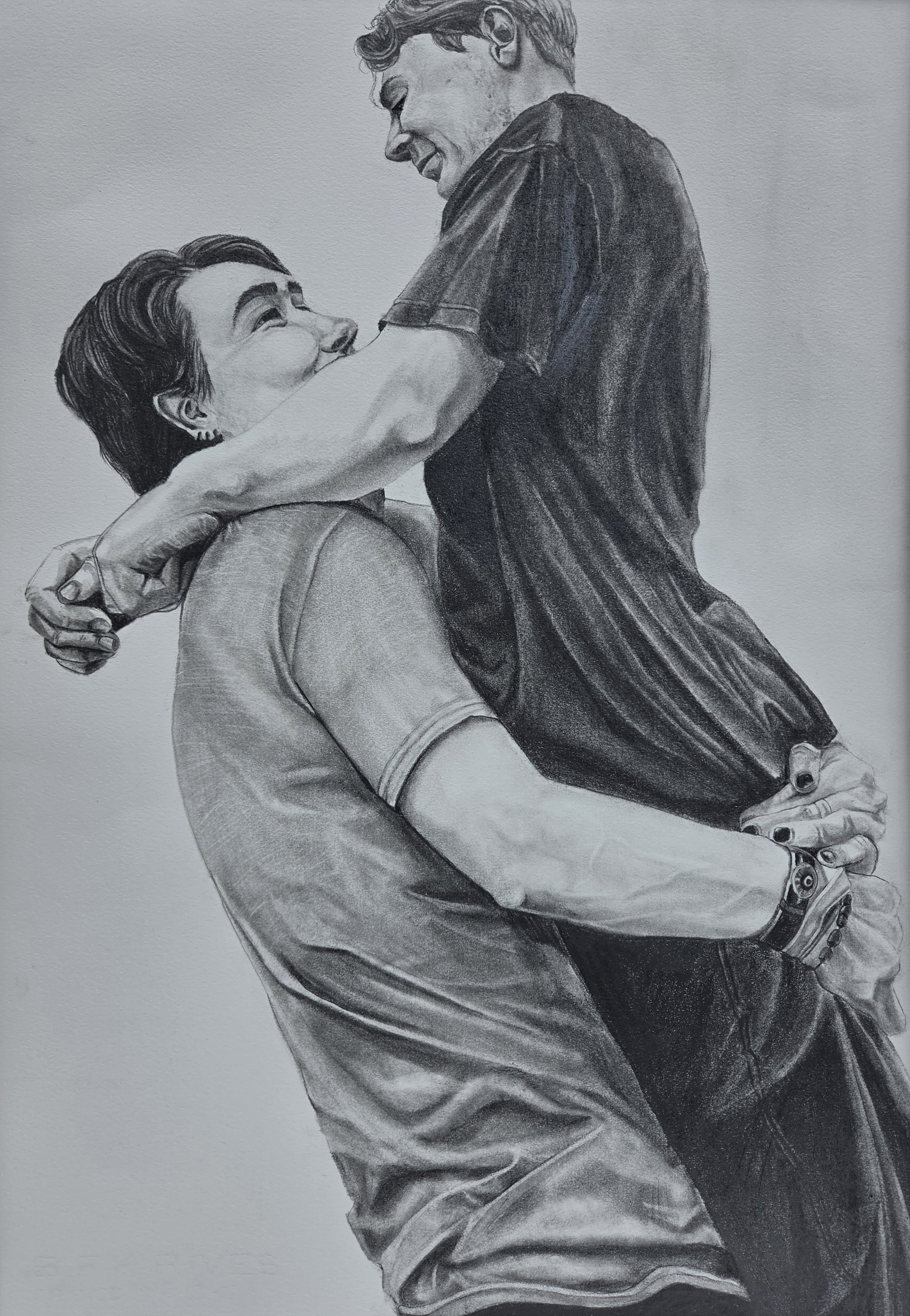 Logan Jancerak - 
Denville, New Jersey. “In My Arms”
Graphite on Paper
16 x 22 in