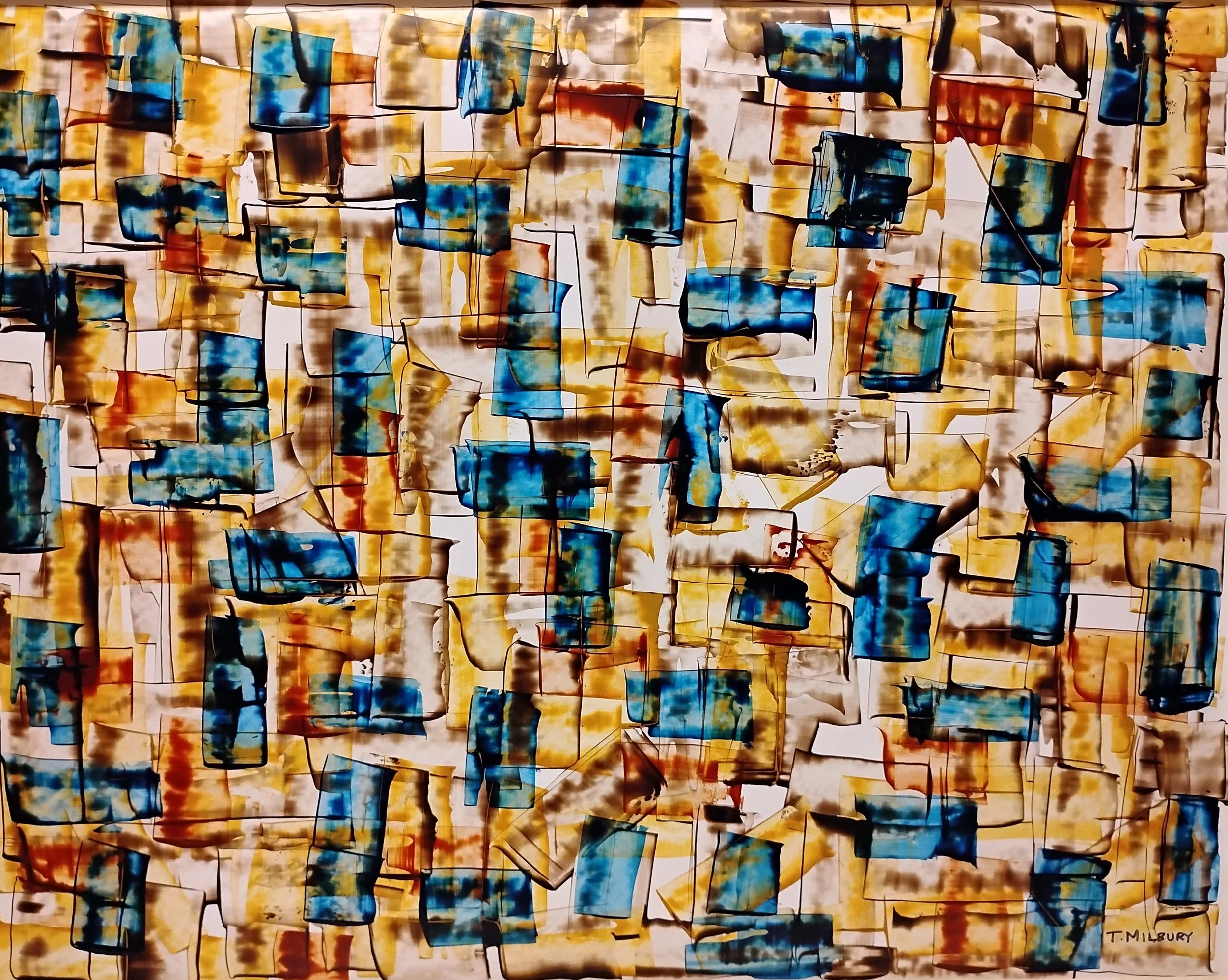 Thomas Milbury - New City, New York - “Equanimity” 
Acrylic on plastic with wood backing board
30 × 24 in