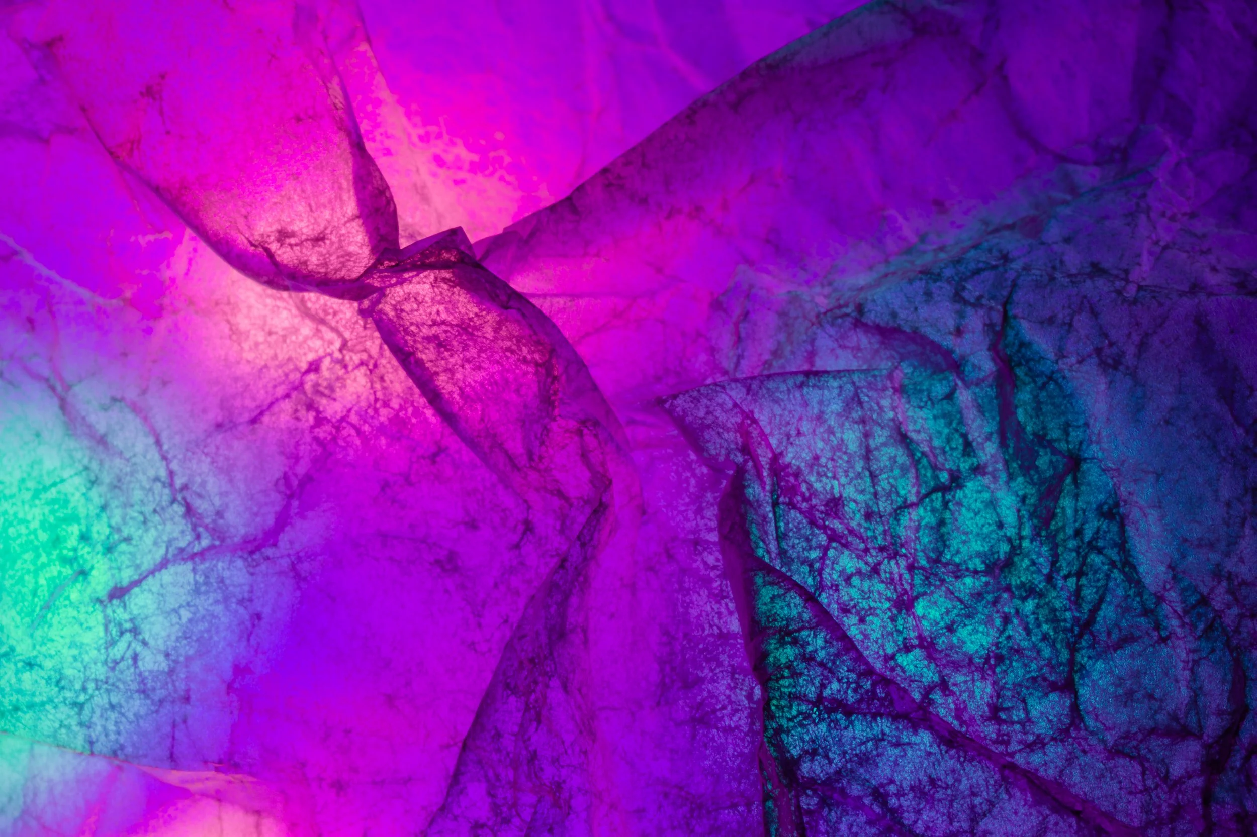 Koula Pratsis - Perth - “First Fracture of the Blush” 
Macro photograph using translucent paper, glass and controlled chromatic illumination
90 × 60 cm
