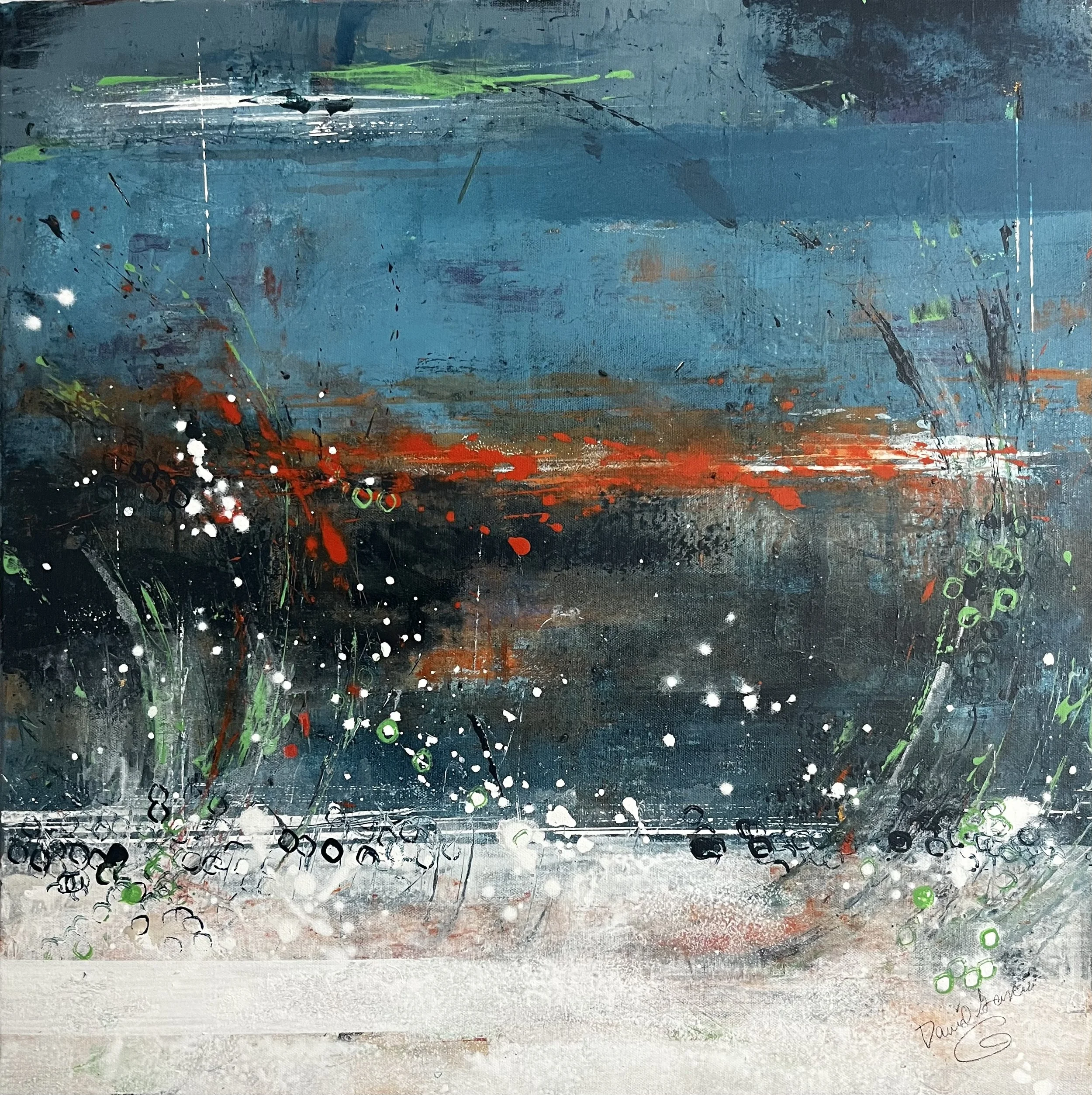 “Breaking point,” 24 x 24 in. Acrylics on canvas
