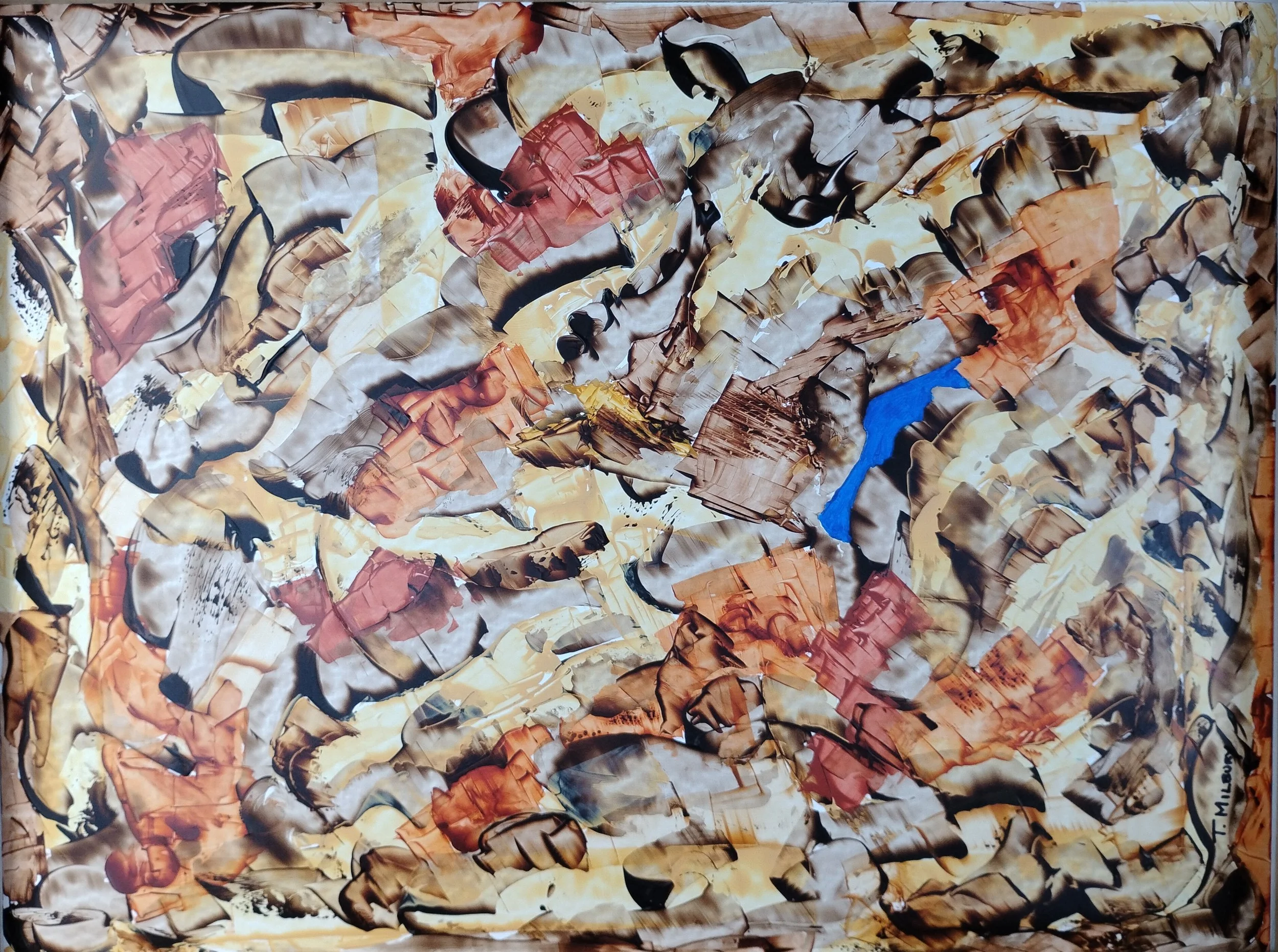 Thomas Milbury - New City, New York - “Cavern” 
Acrylic on plastic with wood backing board
18 × 24 in
