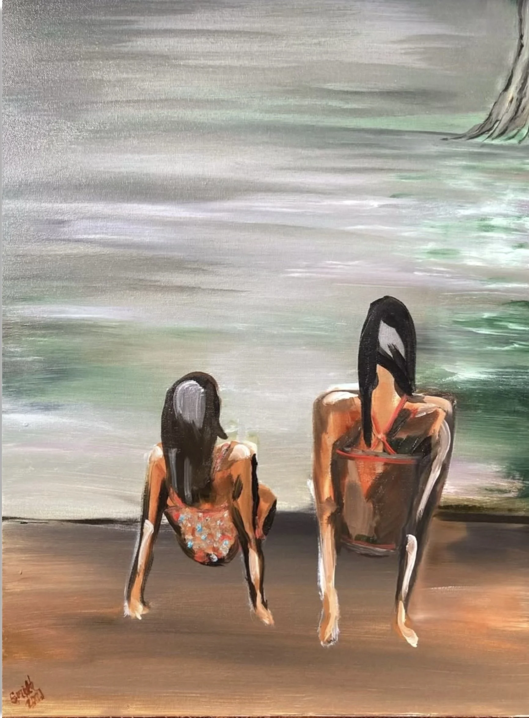 "Blue Hole" 46 cm x 61 cm, oil on canvas