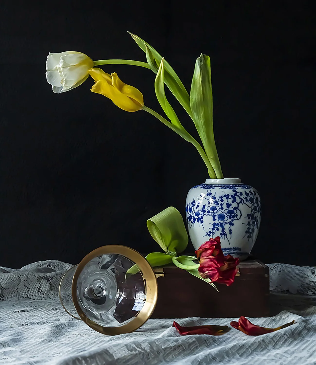 “Chiaroscuro/Tulips/6", photography. 13 in x 15 in