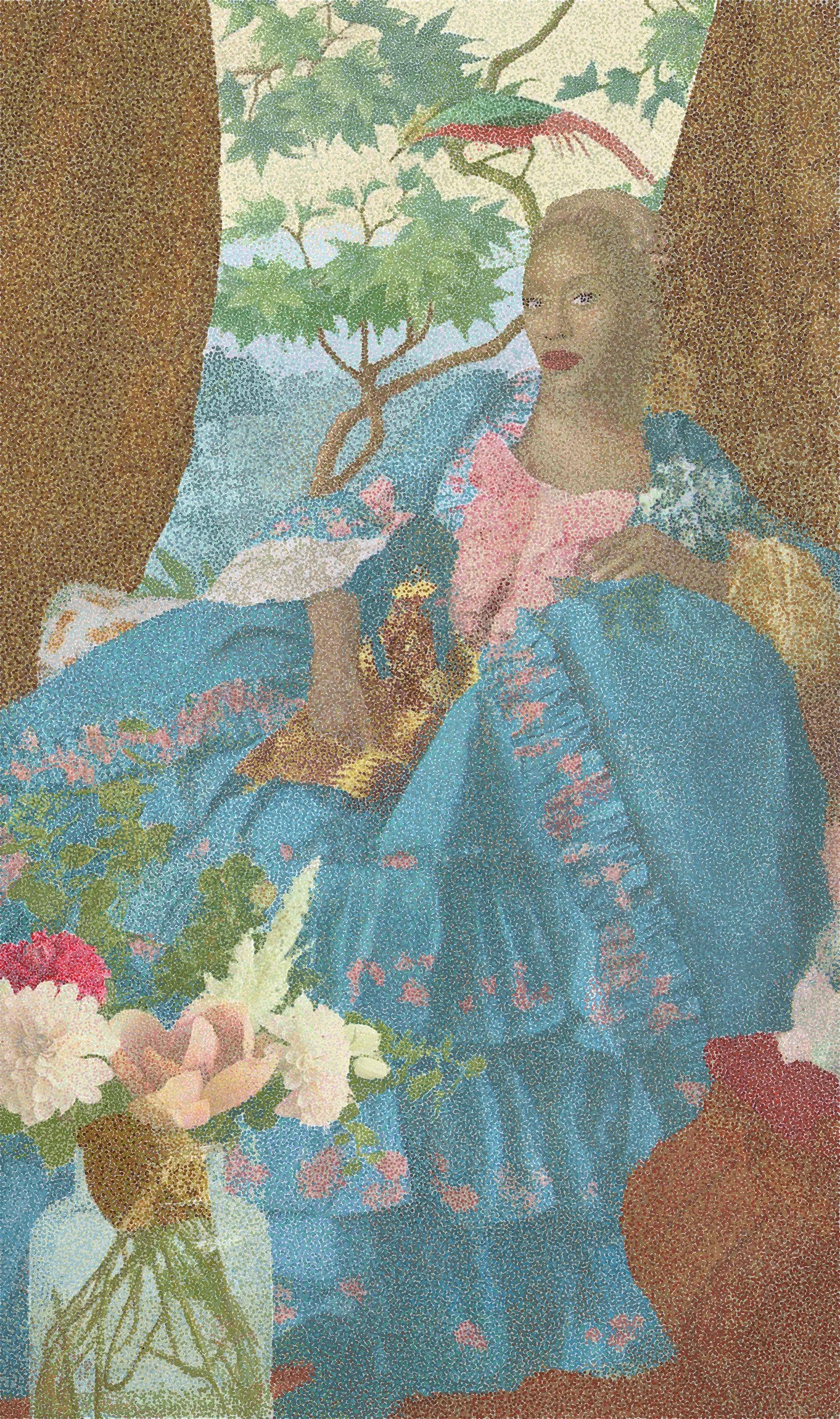 Donna Faranda
Poughkeepsie, New York
"Queen Marie"
Micro-Pointillism, Digital Painting
26 X 16 in