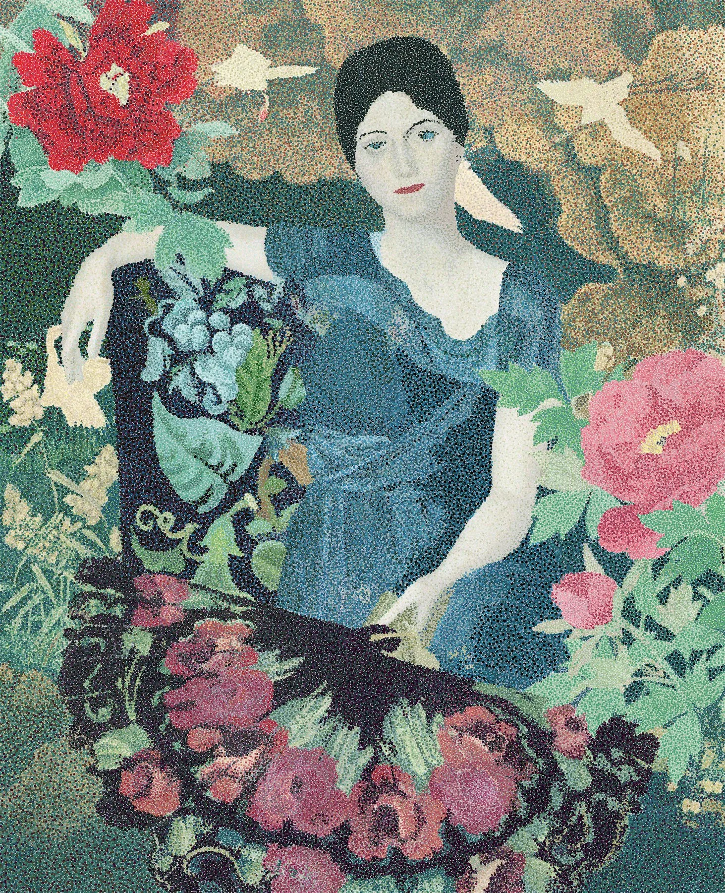 Donna Faranda
Poughkeepsie, New York
"La Dama con Abanico," 2016
Micro-Pointillism, Digital Painting
23 x 17 in