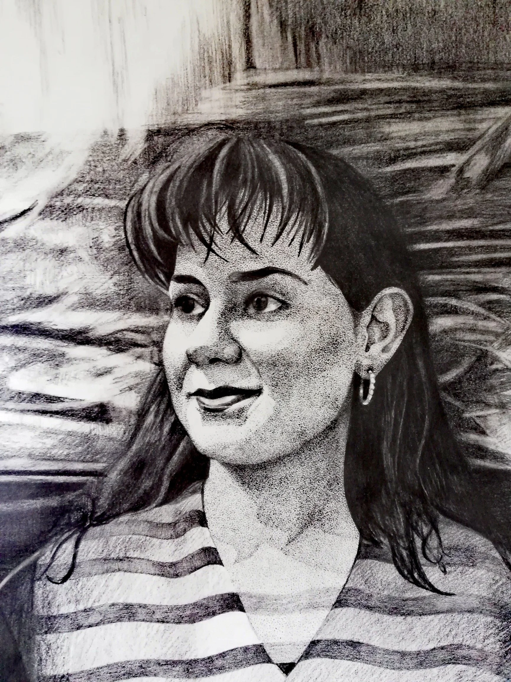 Joanna Rostanska -
Olsztyn, Poland.
“A Sea of Imaginations. ( Martha)”
Pencil drawing
60 x 75 cm
