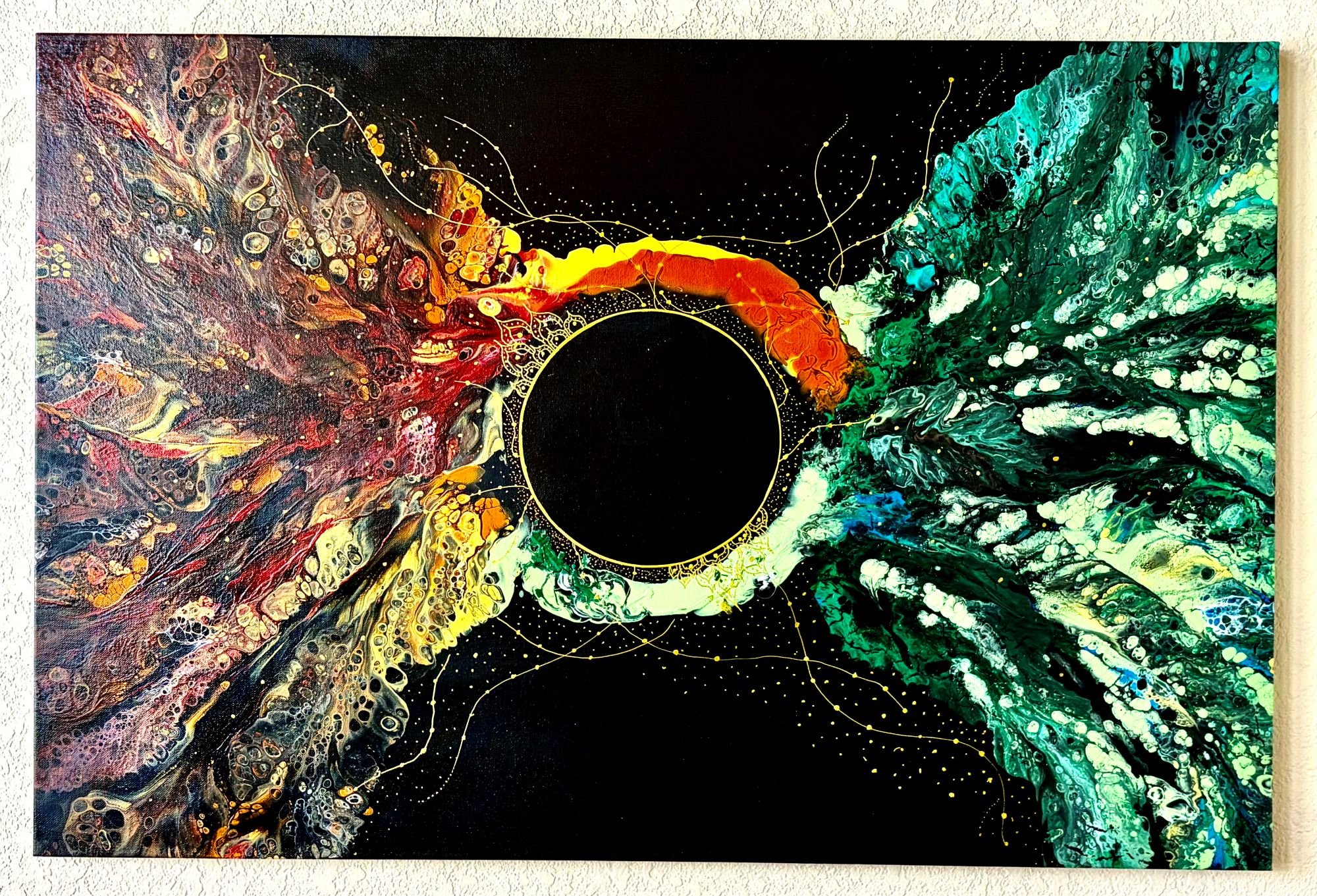 Arpita Maheshwary - Sugar Land, Texas - “Eternal Fusion” 
Acrylic painting on canvas
24 × 36 in