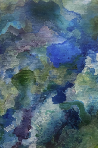 Angela Di Filippo - Seattle, Washington - "Dreams (Flow)” 
Acrylic, wax on stretched canvas
8 x 10 in