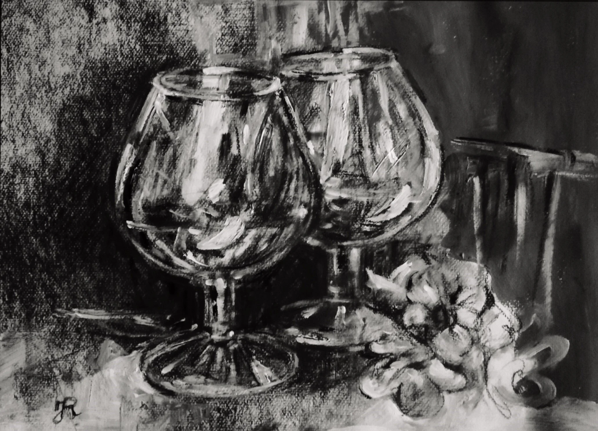 Joanna Rostanska -
Olsztyn, Poland. “My Black-and-White Composition”
Acrylics
56 x 42 cm