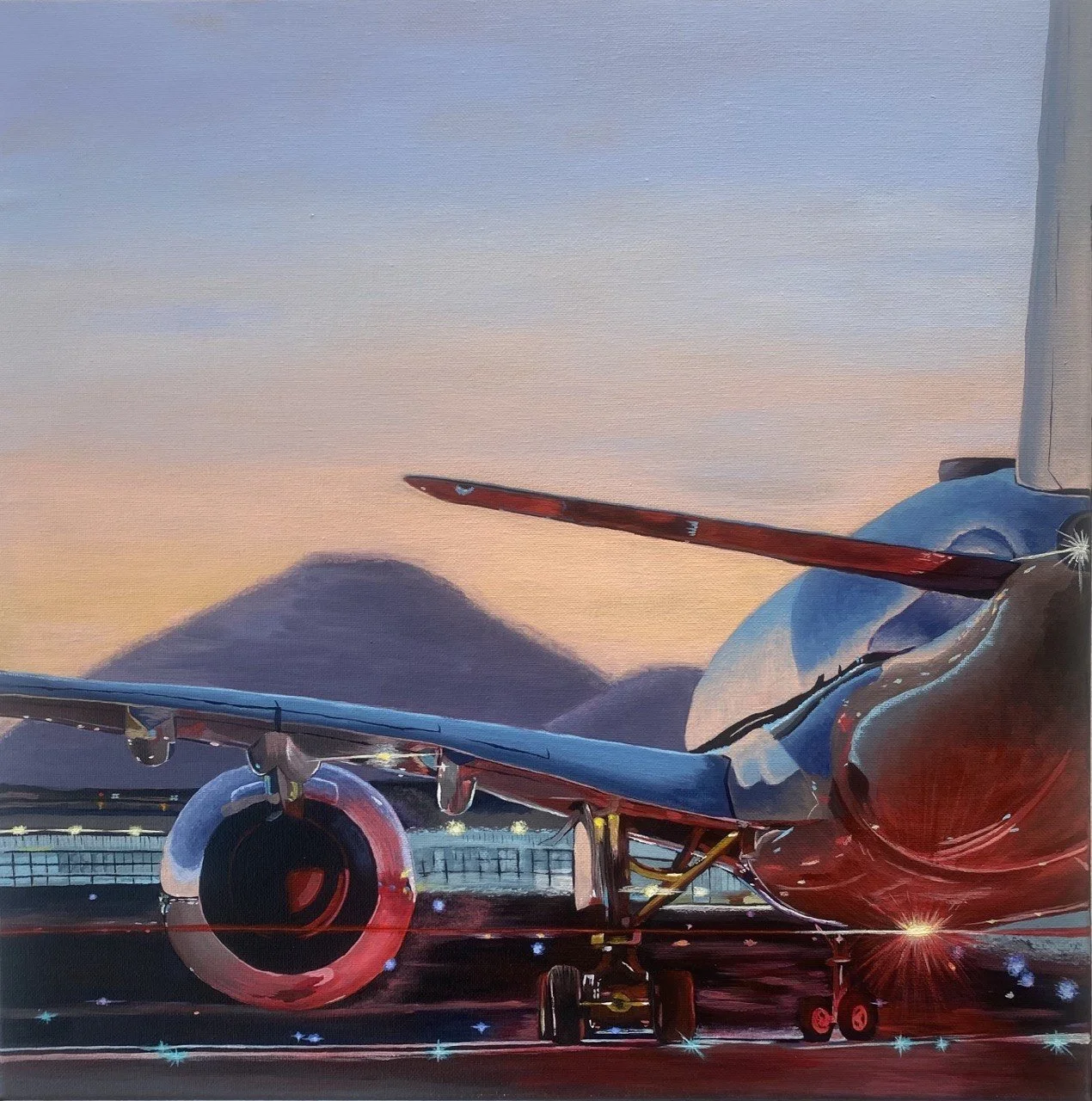 Iuliia Shapoval
Anaheim, California
"View of Fuji," 2026
Acrylic
18 x 18 in