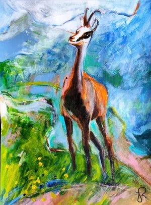 Joanna Rostanska

"In the Tatra Mountains" 
Acrylics
42 x 56 cm