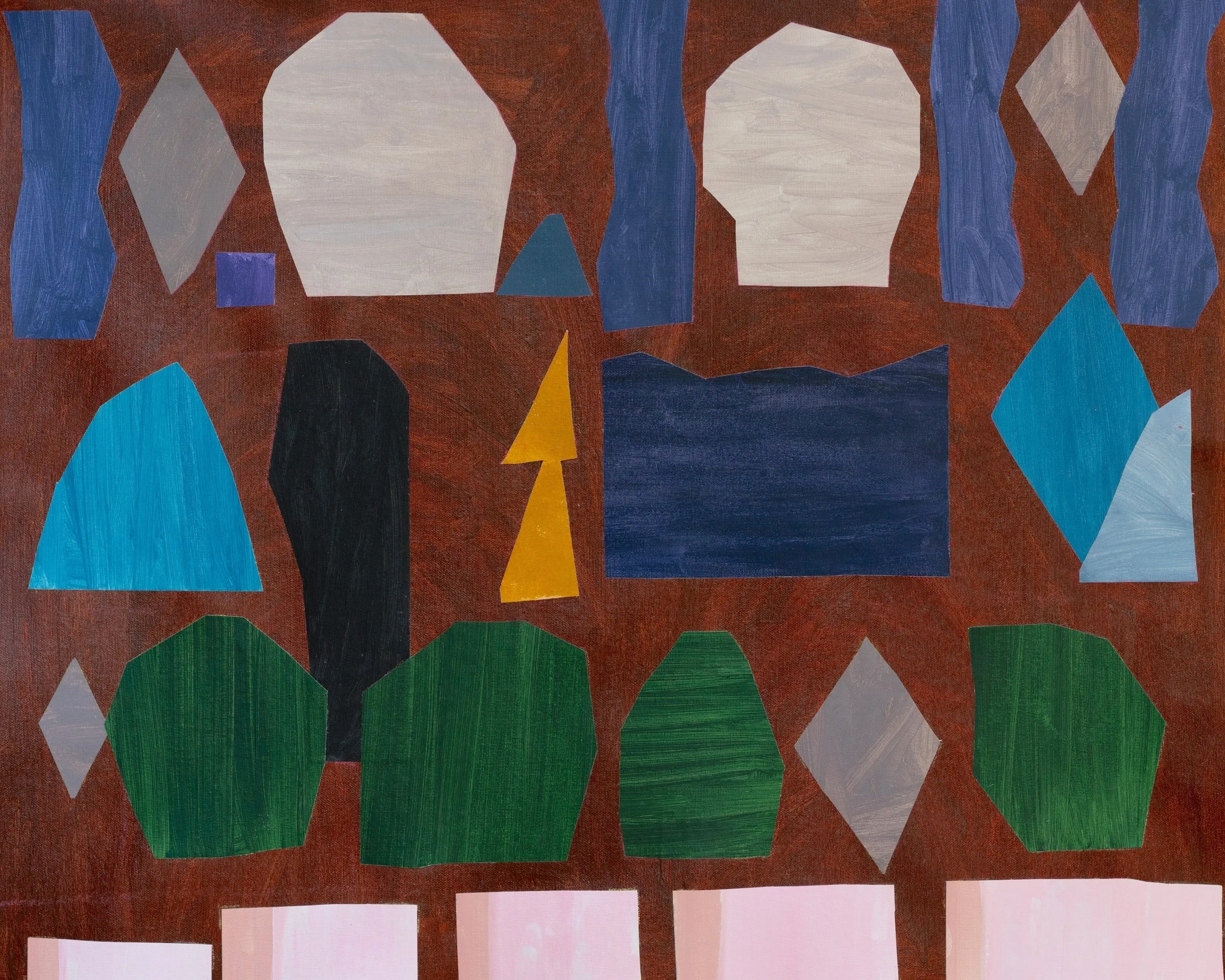 Nicole Agee - 
California.
"Root Inversion" 
acrylic/collage/canvas
30 x 24 in