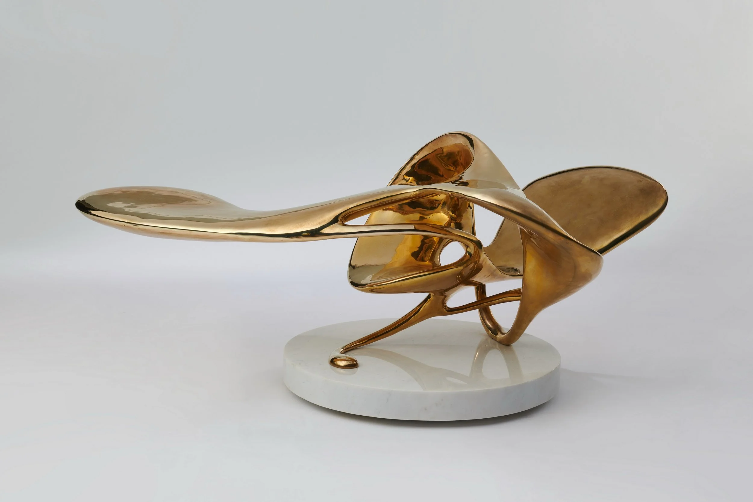 Jason Shih - Taoyuan District - “Rising” 
Cast bronze, white marble
125 x 45 cm