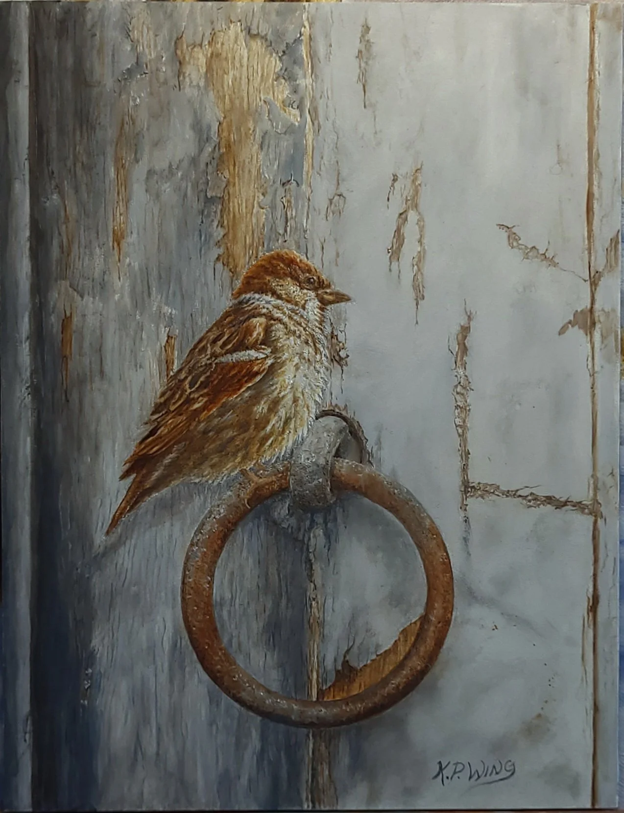“Rest Stop,” 8.5 x 11 in, 0il 0n masonite