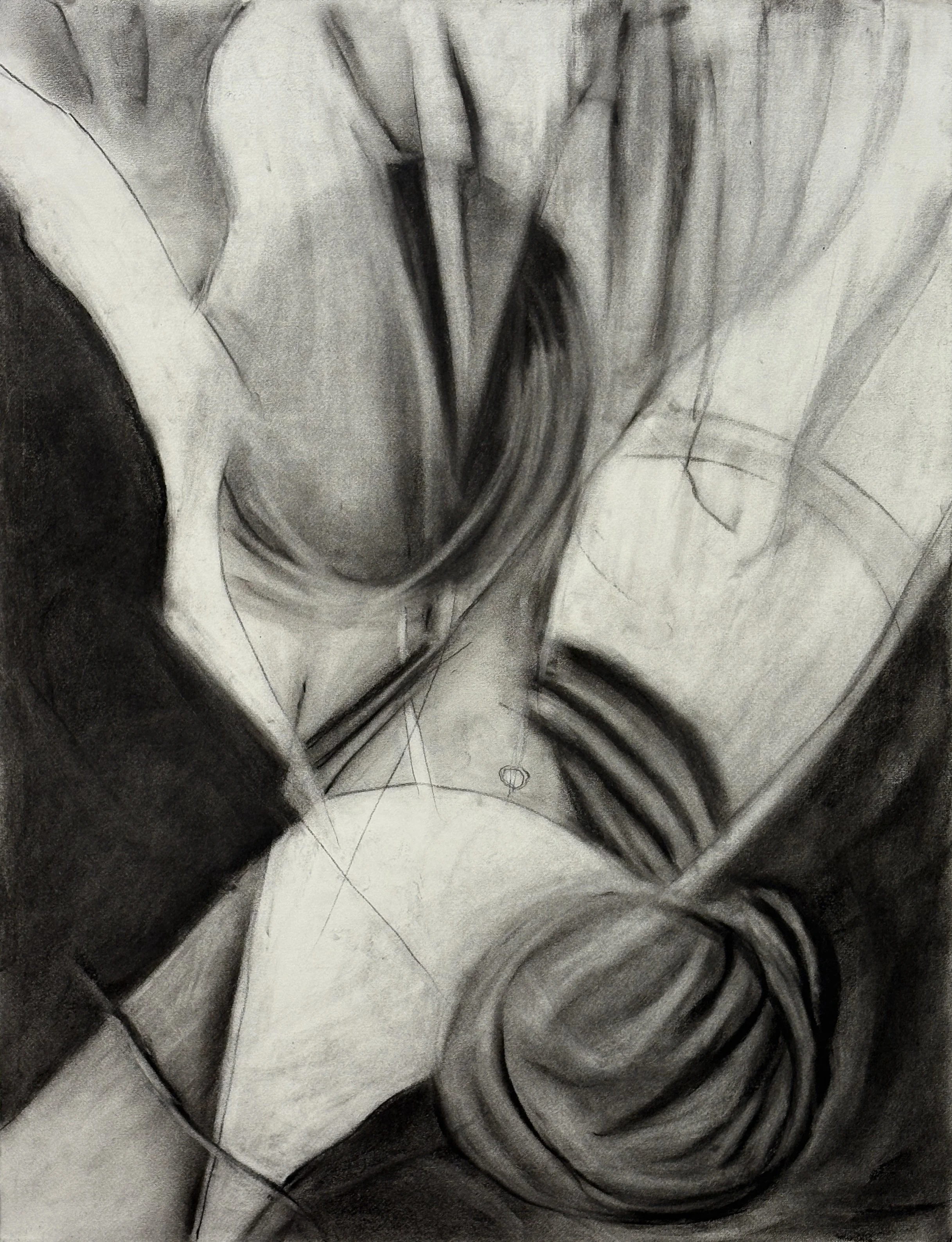 Denise Owen - 
Oakland, California. 
“Oteino”
Charcoal on paper
18 x 24 in