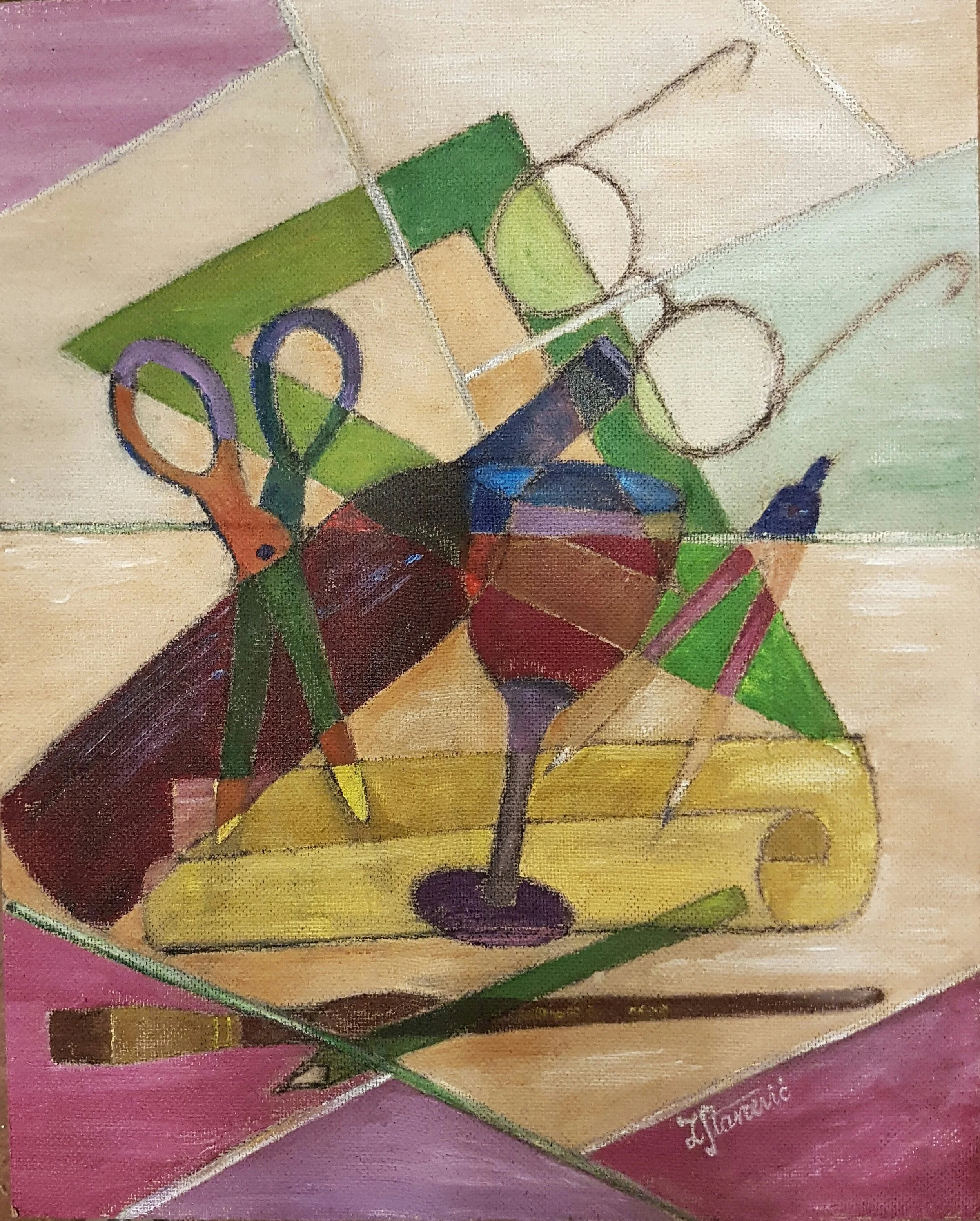 Zdenka Starčević - 
Croatia.

"Lost Things 2" 
Acrylic on canvas
50 x 40 cm