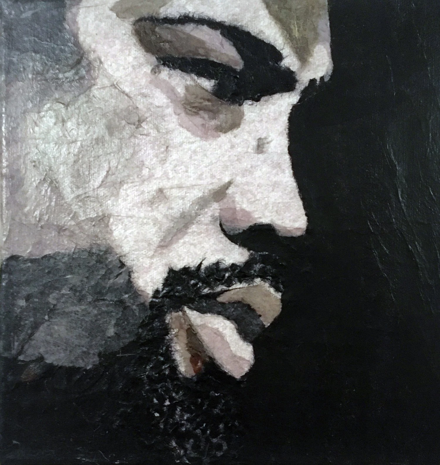 Virginia Primozic - 
Gallup, New Mexico. “Artha”
Paper on canvas
8 x 8 in