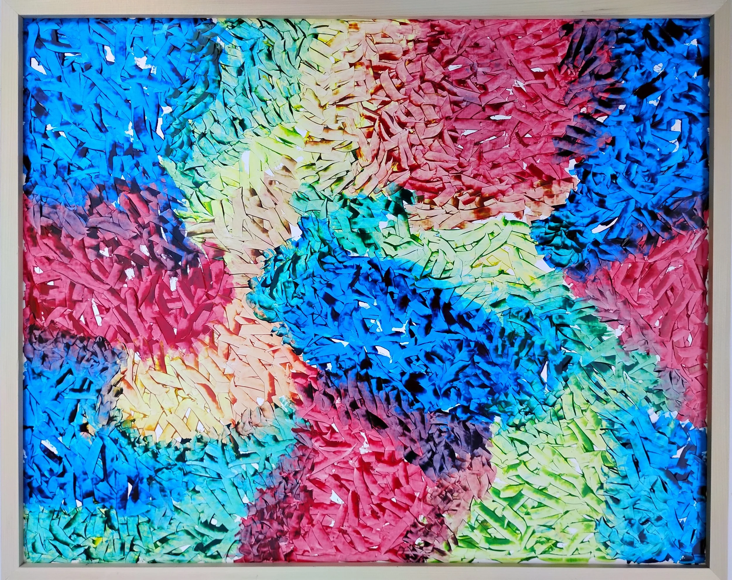 Thomas Milbury - New City, New York - “Color Splash” 
Acrylic on plastic with wood backing board
30 × 24 in