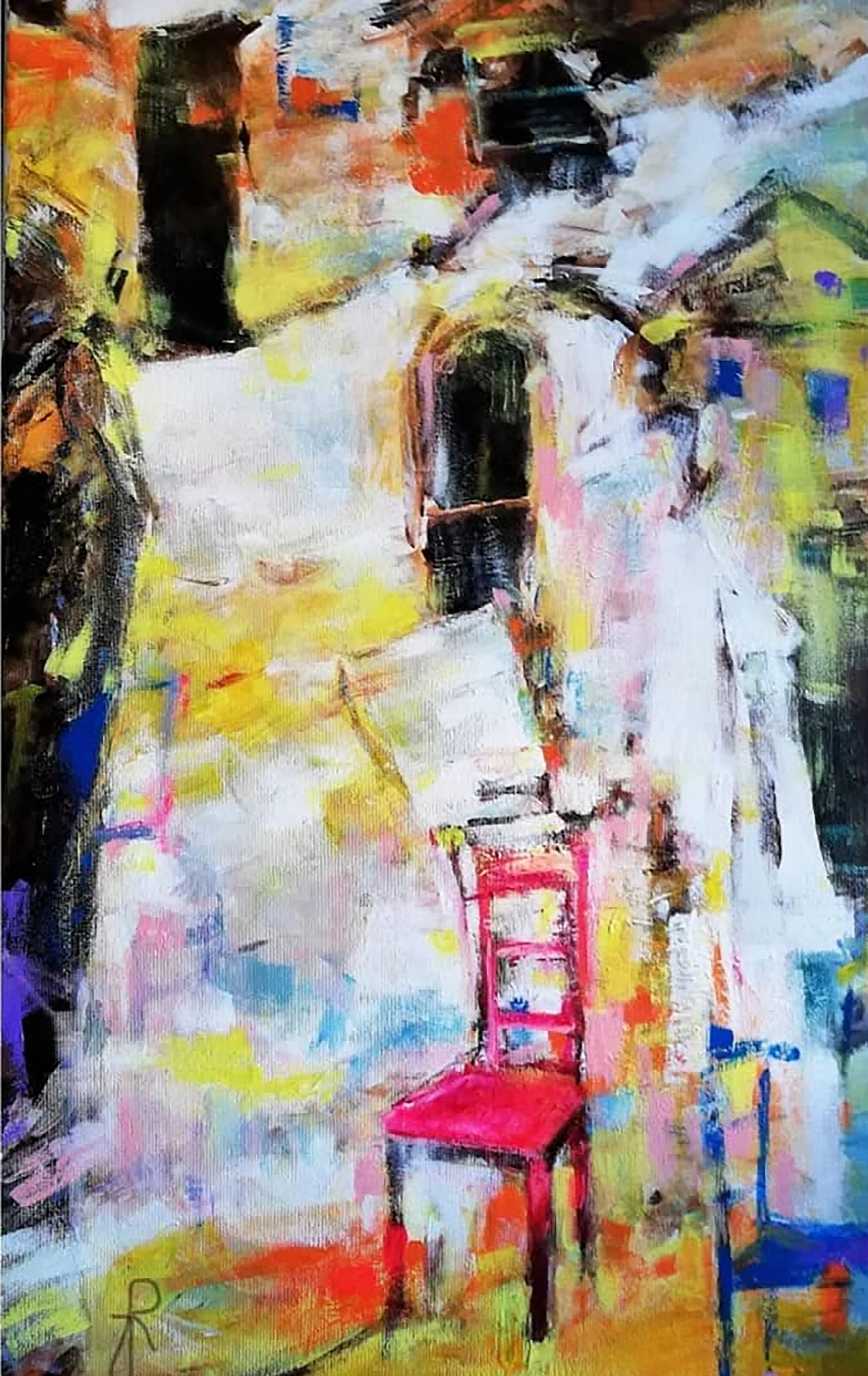 Joanna Rostanska - 
Poland.

"Yard 2" 
Watercolor, acrylics
60 x 80 cm