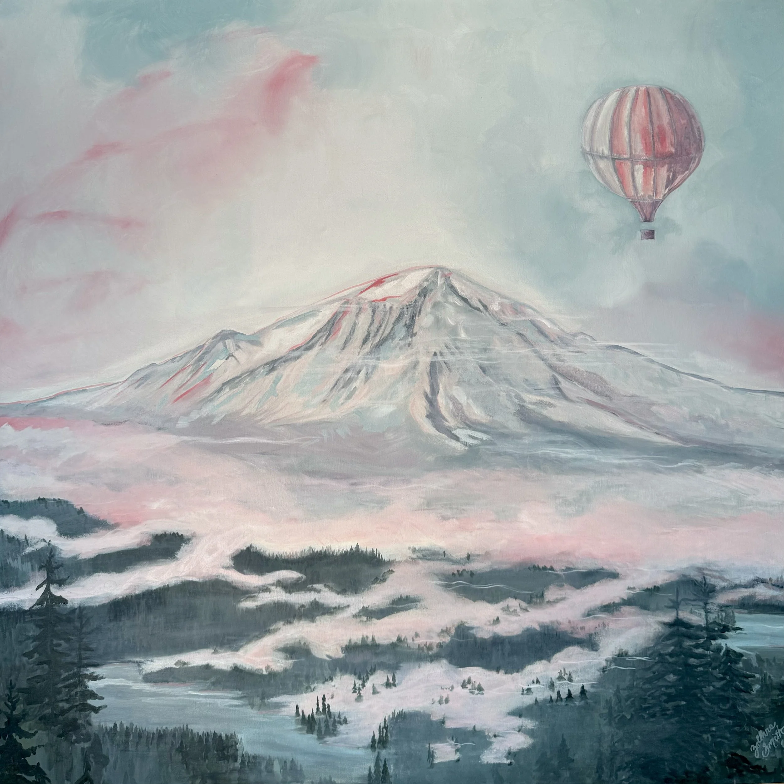 "Everlong" 102 cm x 102 cm, oil on canvas