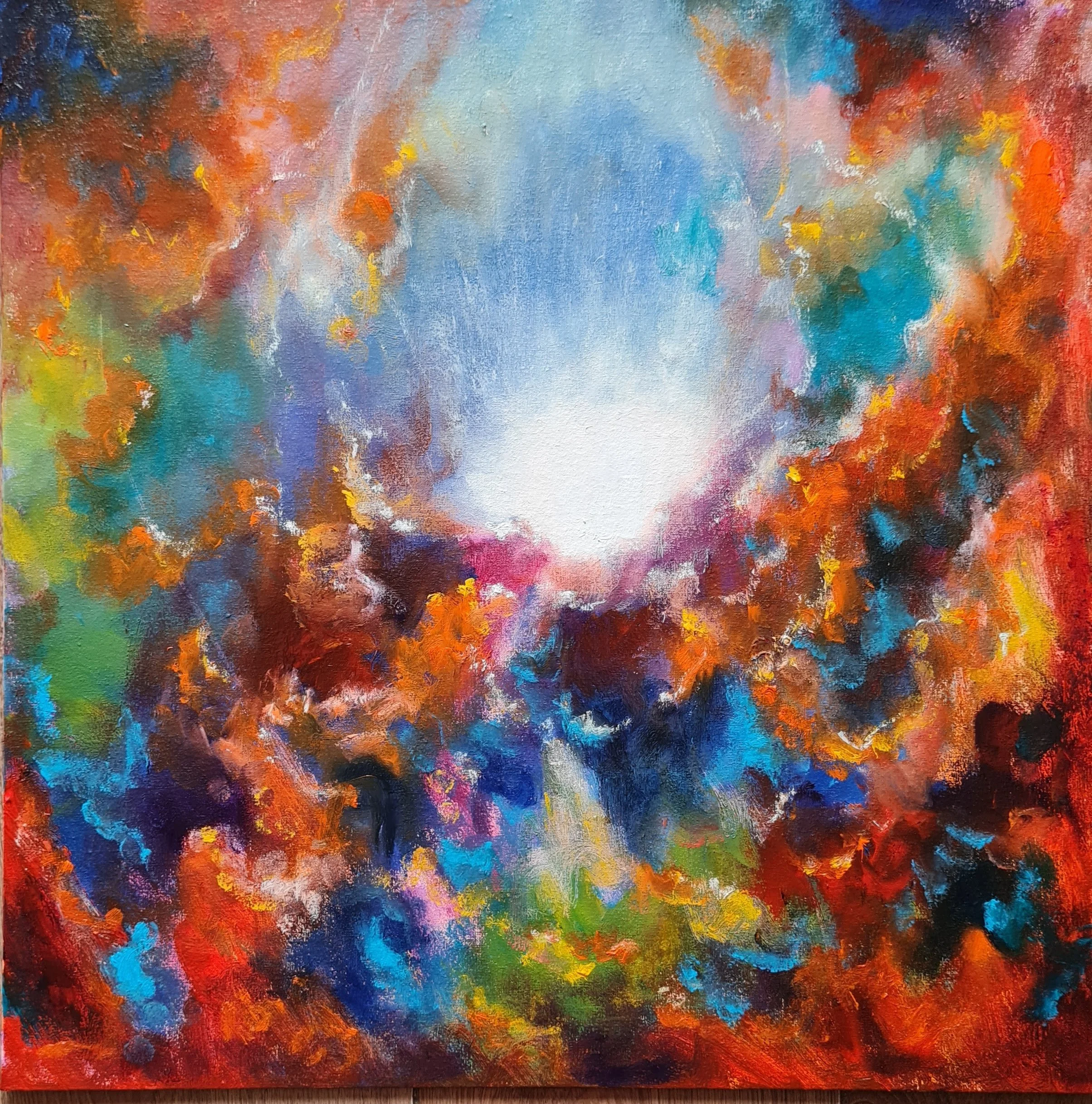 Valentina Ritorova
Riga, Latvia
"There, Beyond the Horizon," 2025
Oil on cardboard
15.8 x 15.8 in